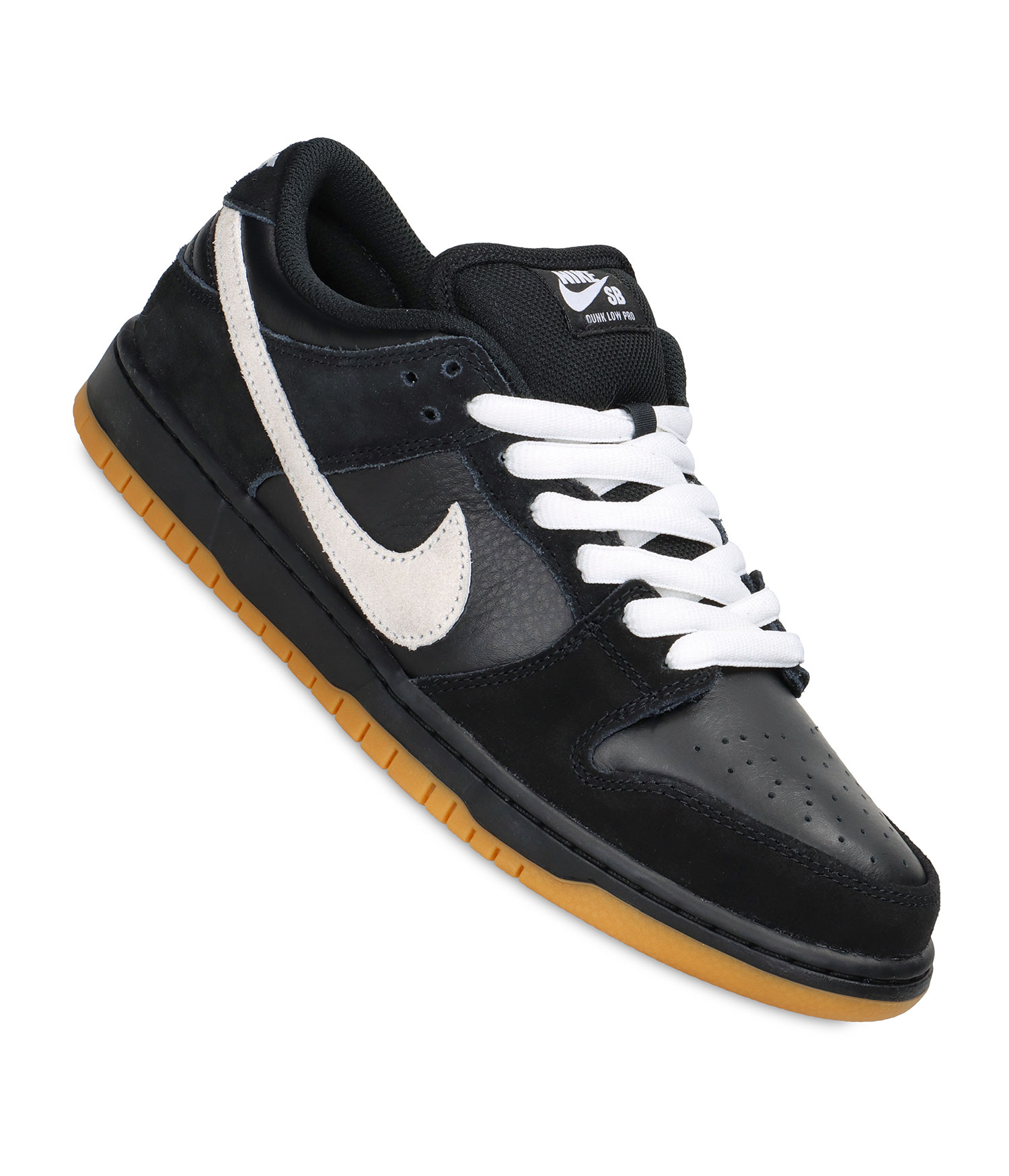 Nike SB Dunk Low Pro Schuh black white black gum US 9.5