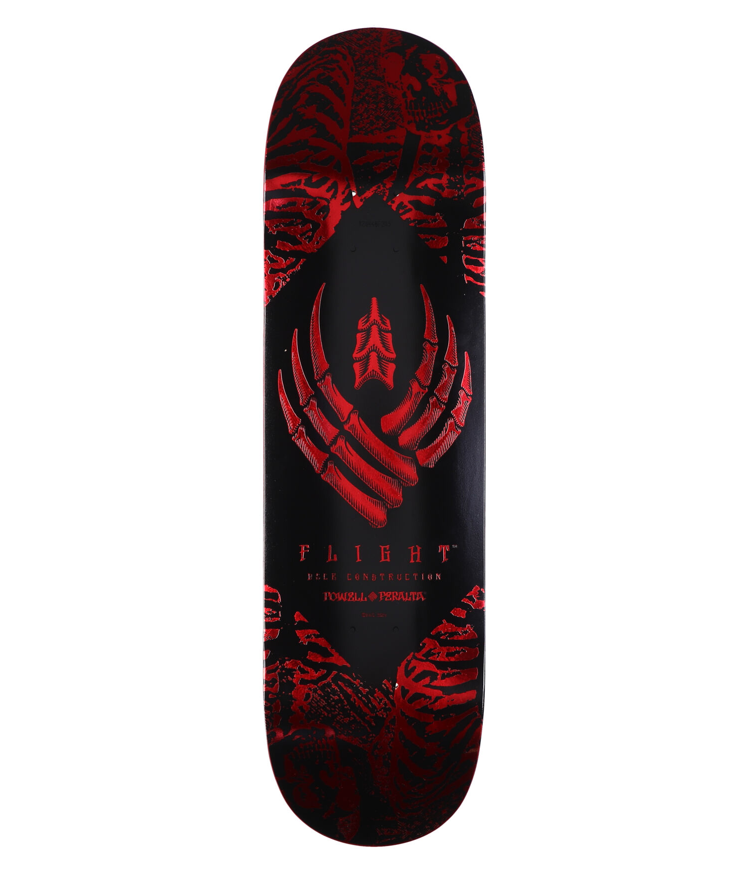 Powell-Peralta Skeleton Flight Shape 243W 8.38" Skateboard Deck red