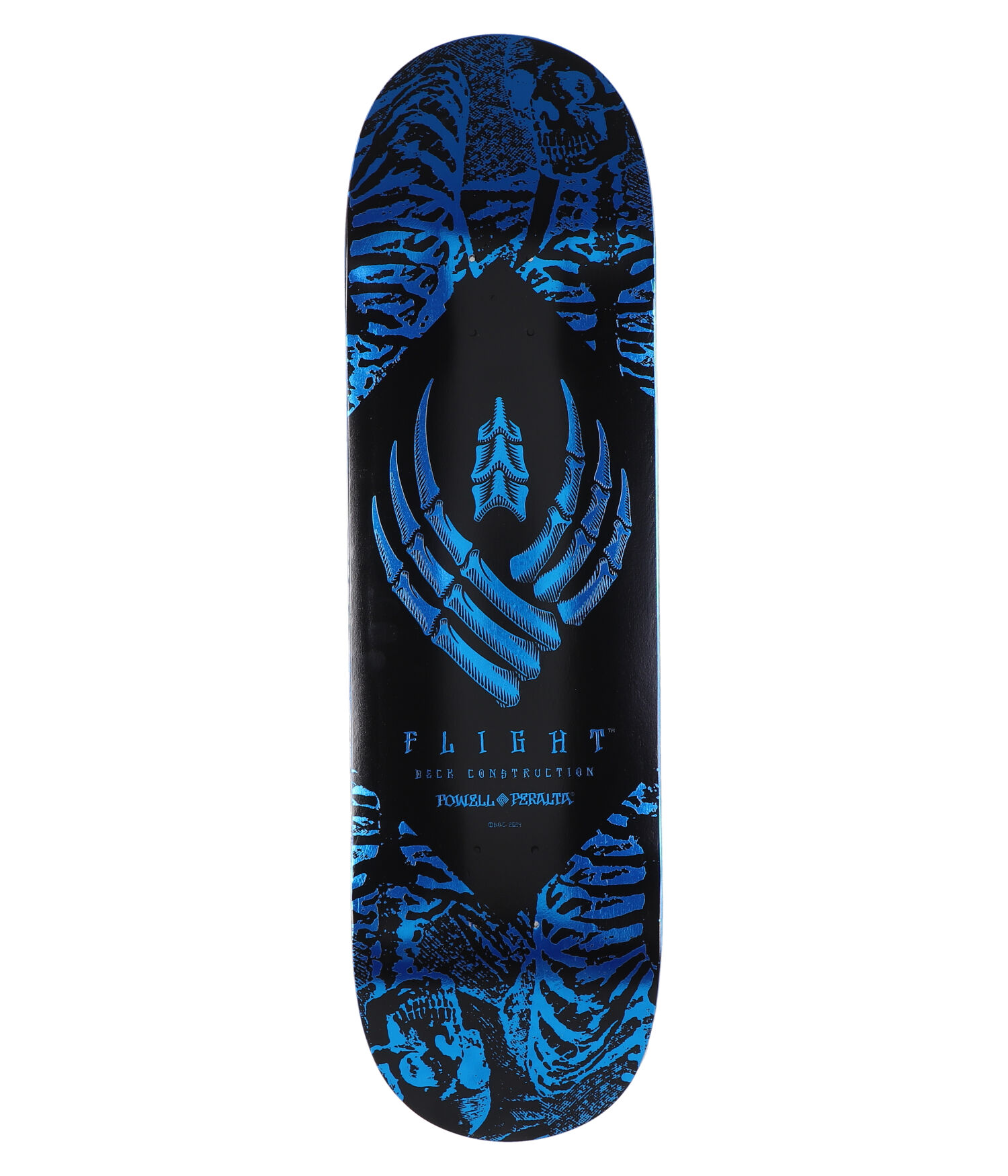 Powell-Peralta Skeleton Flight Shape 308 8.75" Skateboard Deck blue