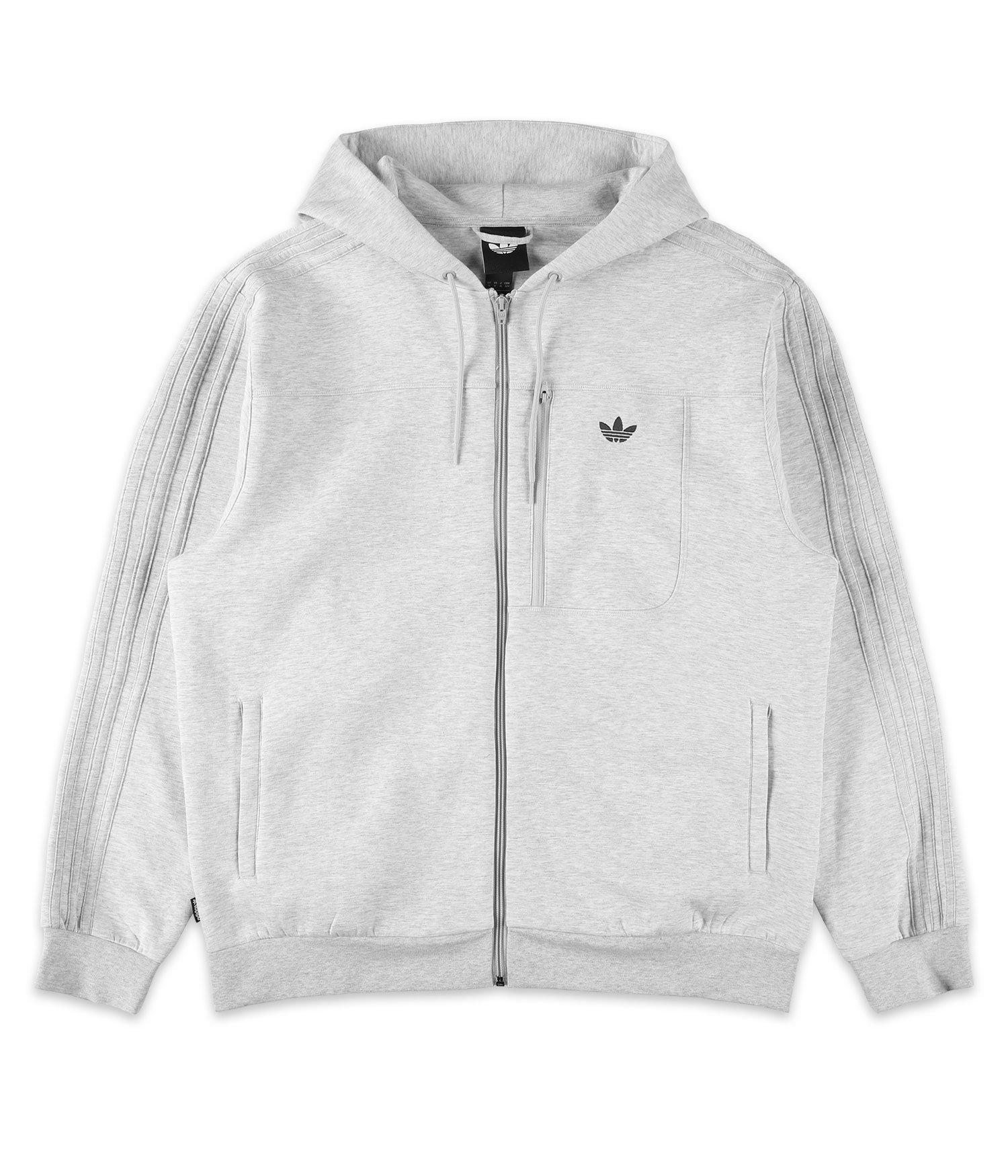 adidas Tech Fleece Jacke light grey heather black Herren M