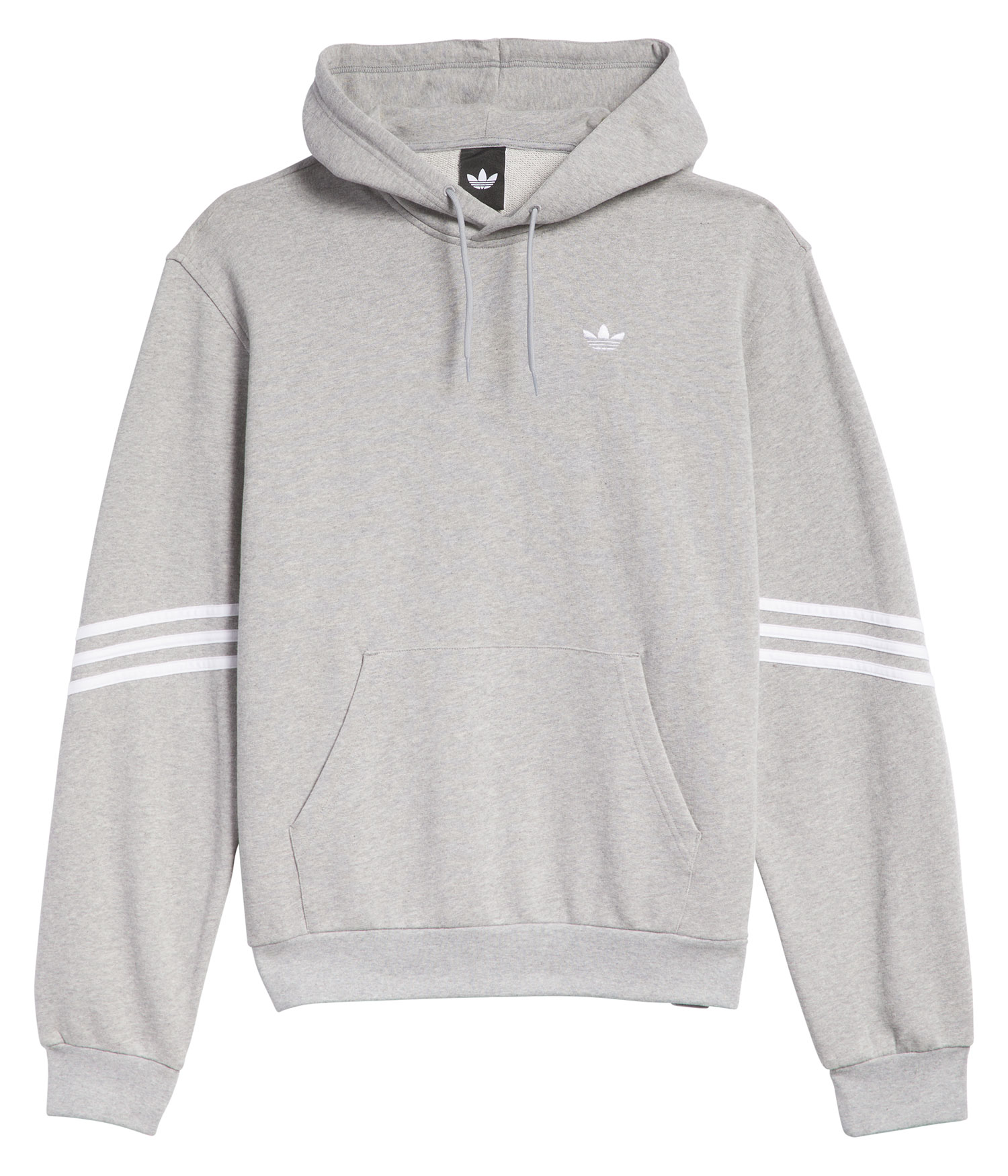 adidas Classic Hoodie medium grey heather white Herren S