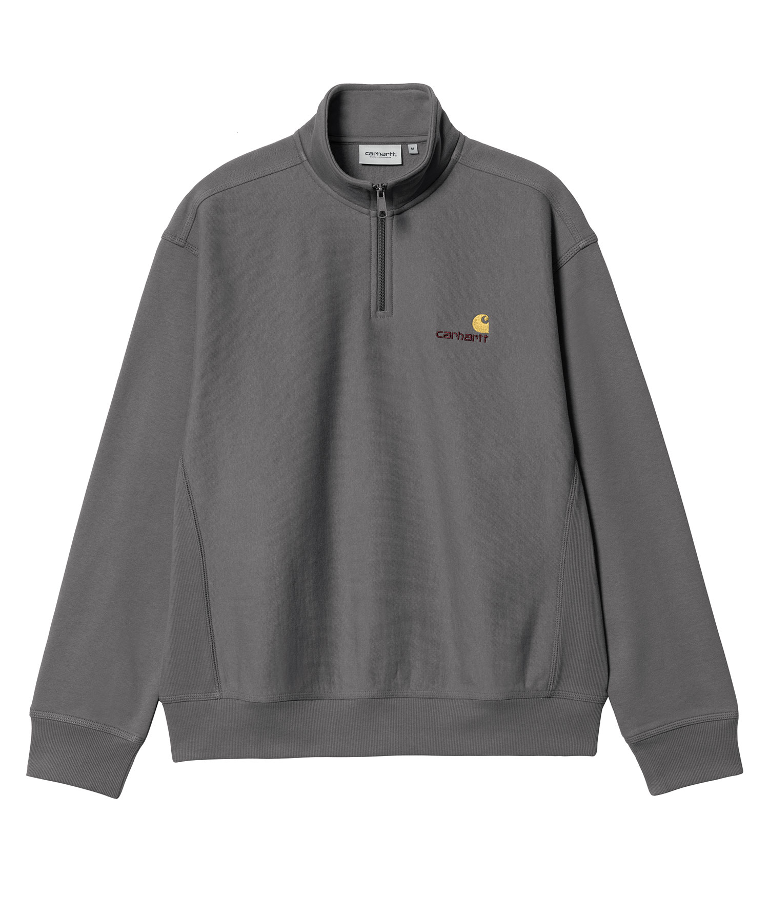 Carhartt WIP W' American Script Half Zip Sweatshirt porphyry Herren L