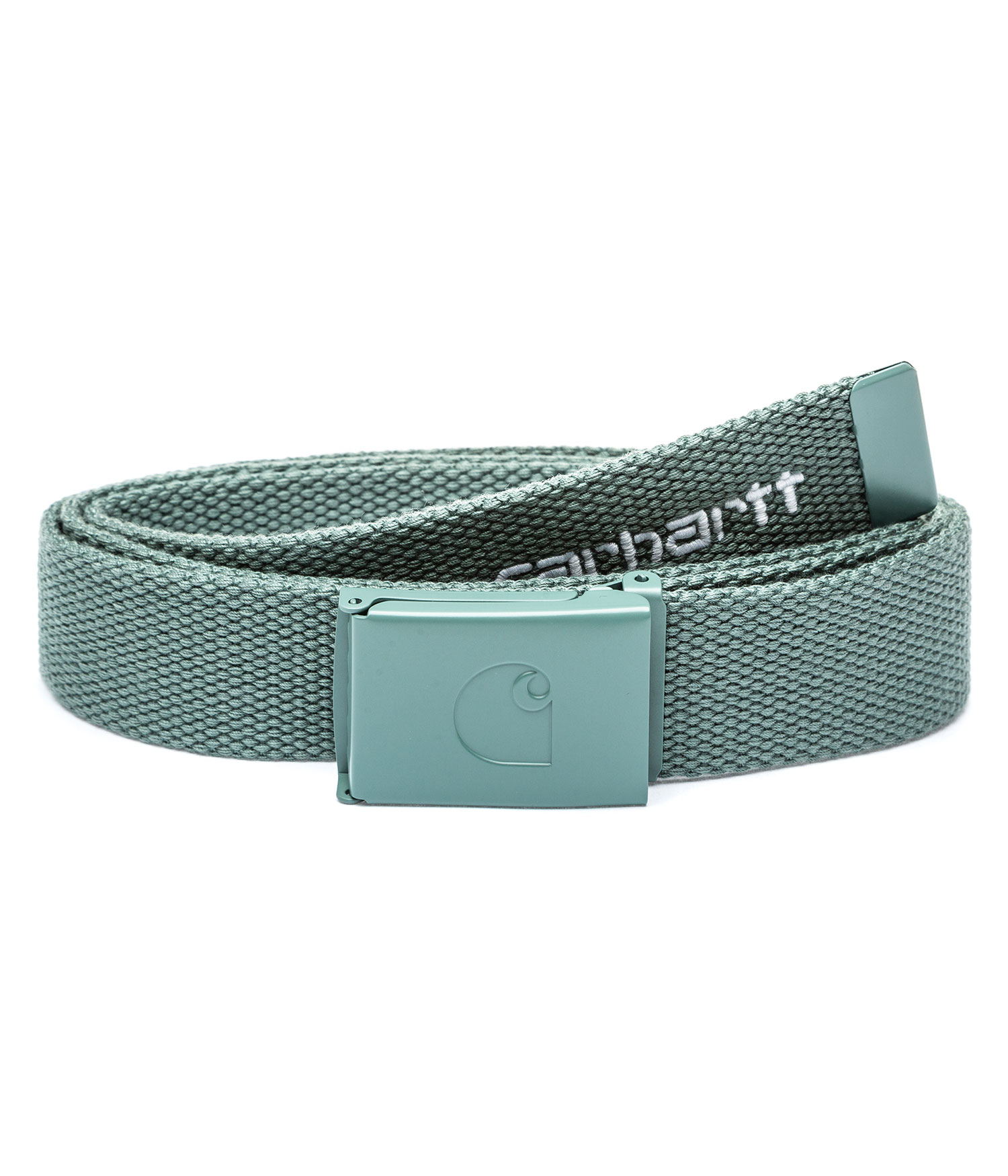 Carhartt WIP C-Logo Gürtel silver pine white