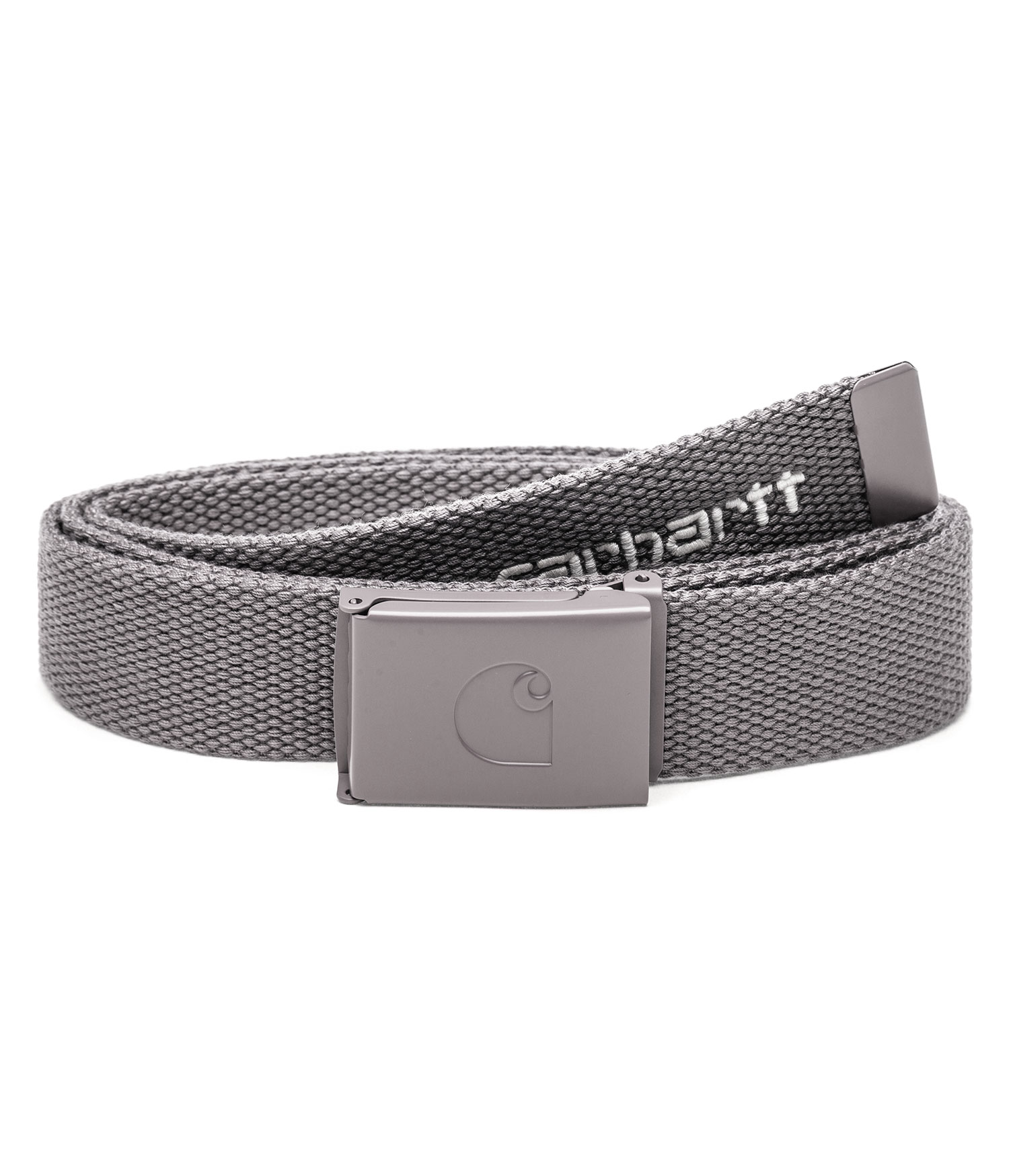 Carhartt WIP C-Logo Gürtel porphyry white
