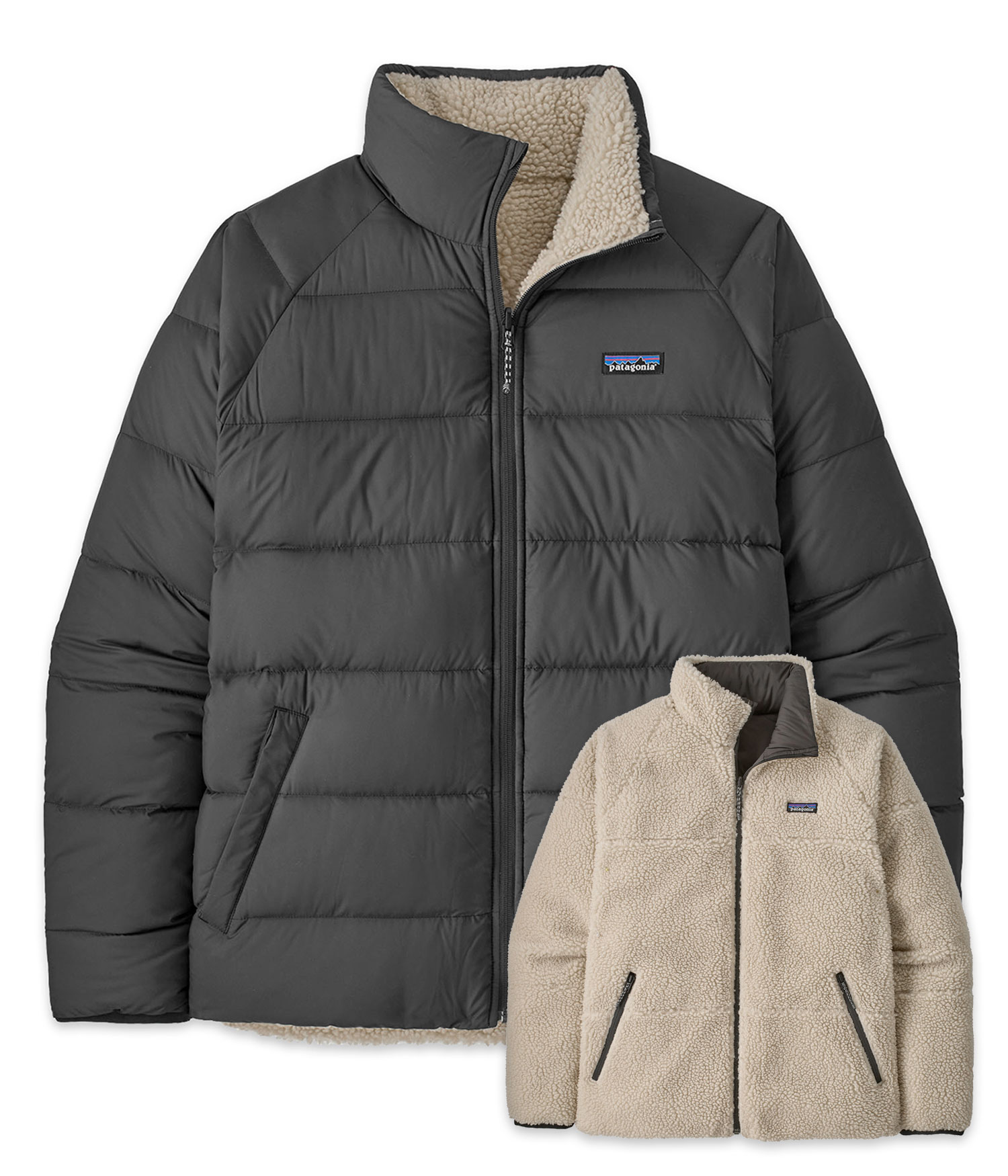 Patagonia Reversible Silent Down Jacke black Herren M