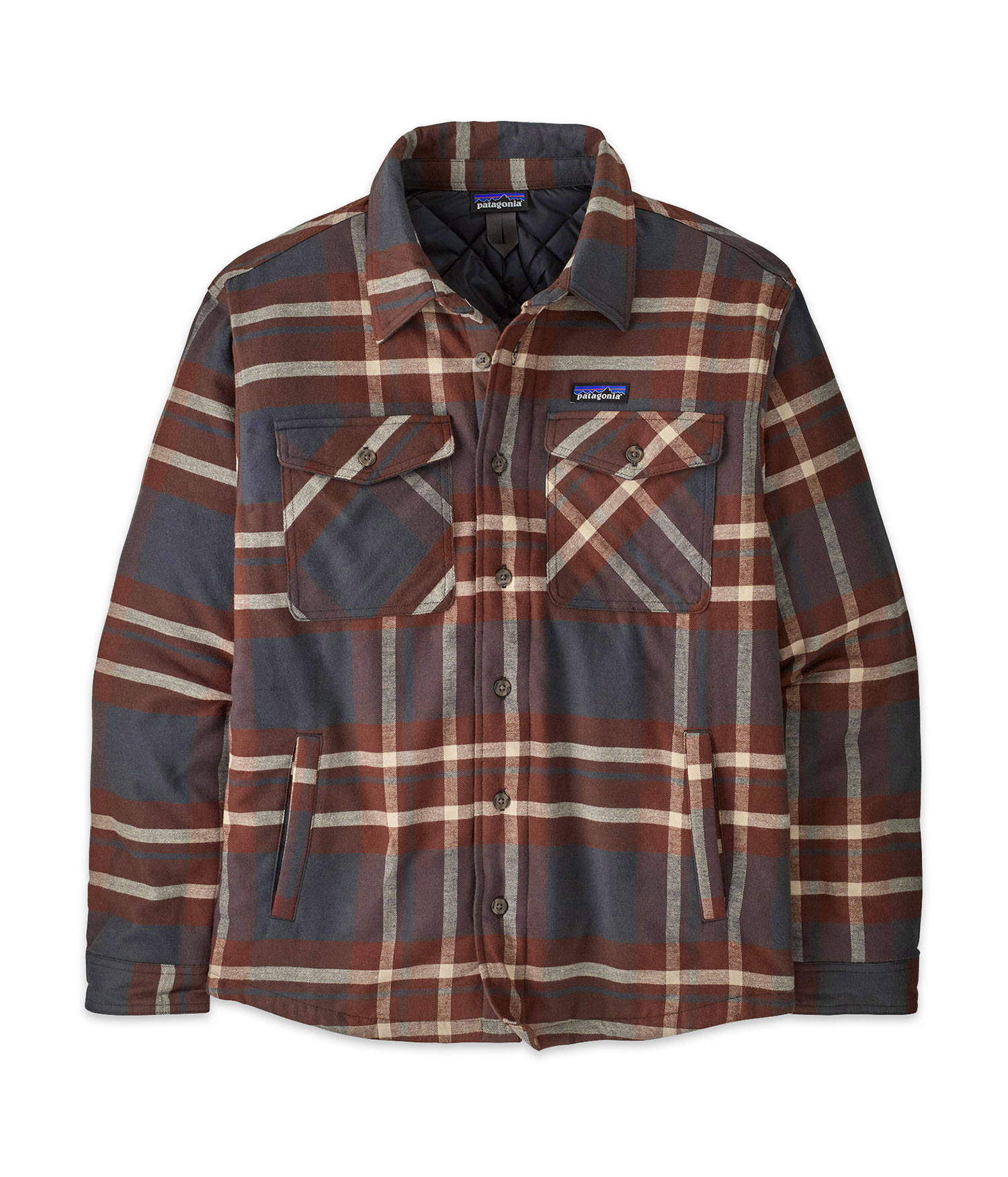 Patagonia LW Insulated Fjord Flannel Jacke ashore ink black Herren XL