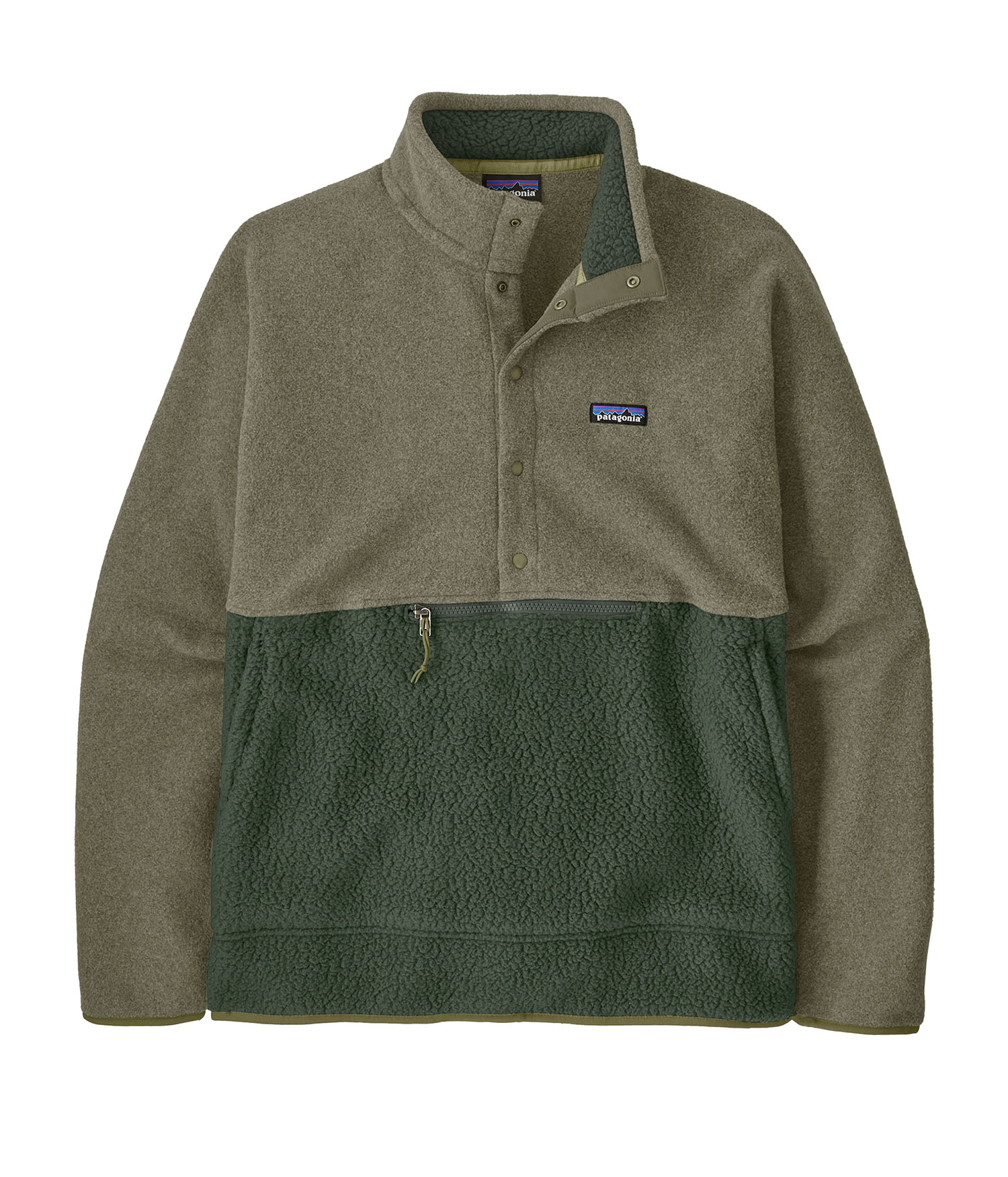 Patagonia Retro Pile 1/2 Snap Jacke old growth green Herren L