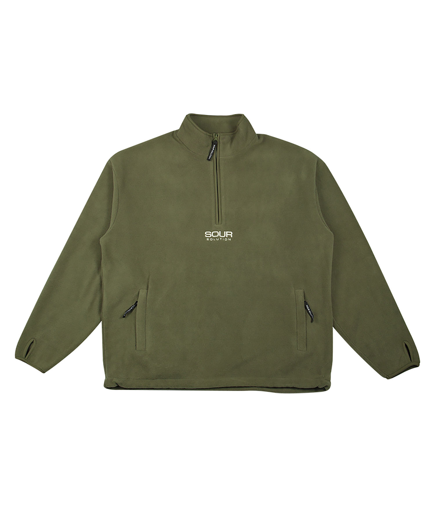 SOUR SOLUTION Micro Fleece Half Zip Sweatshirt olive Herren M