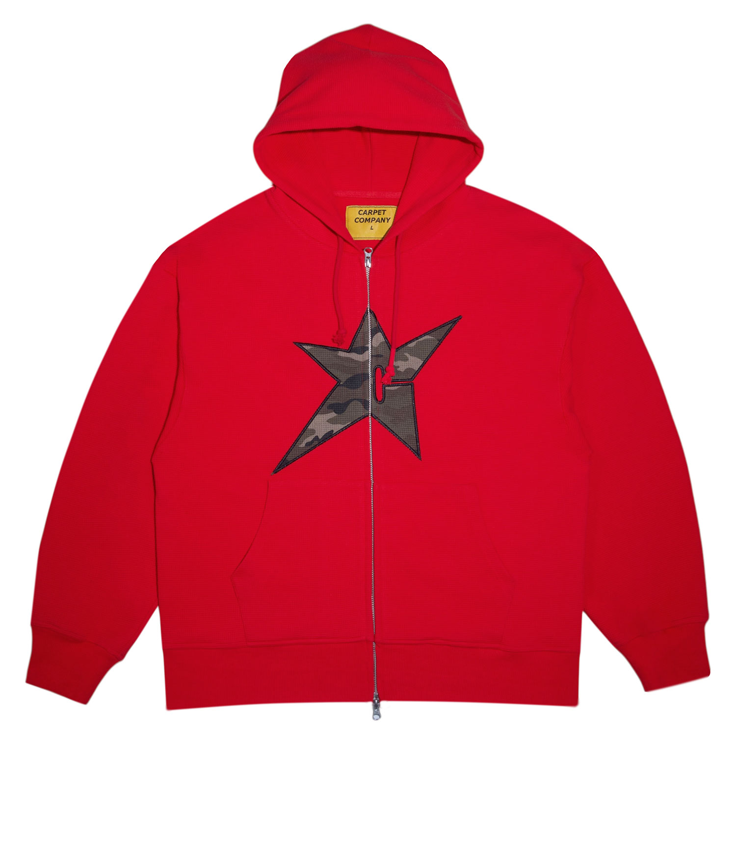 Carpet Company C-Star Thermal Zip-Hoodie red Herren S