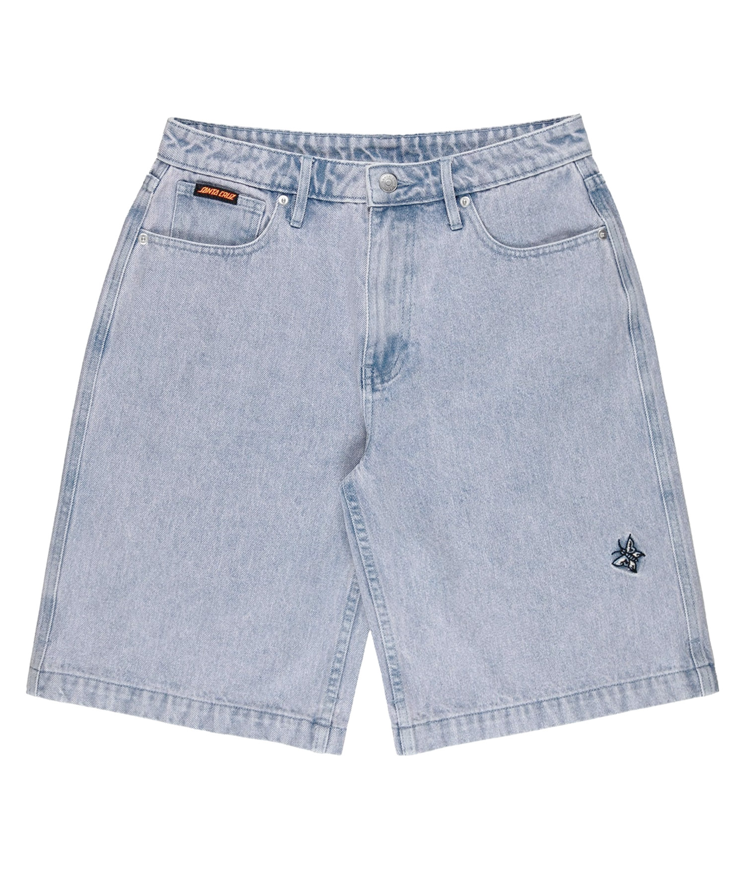 Santa Cruz Flutter Flash Denim Shorts lavender stone wash Damen XL