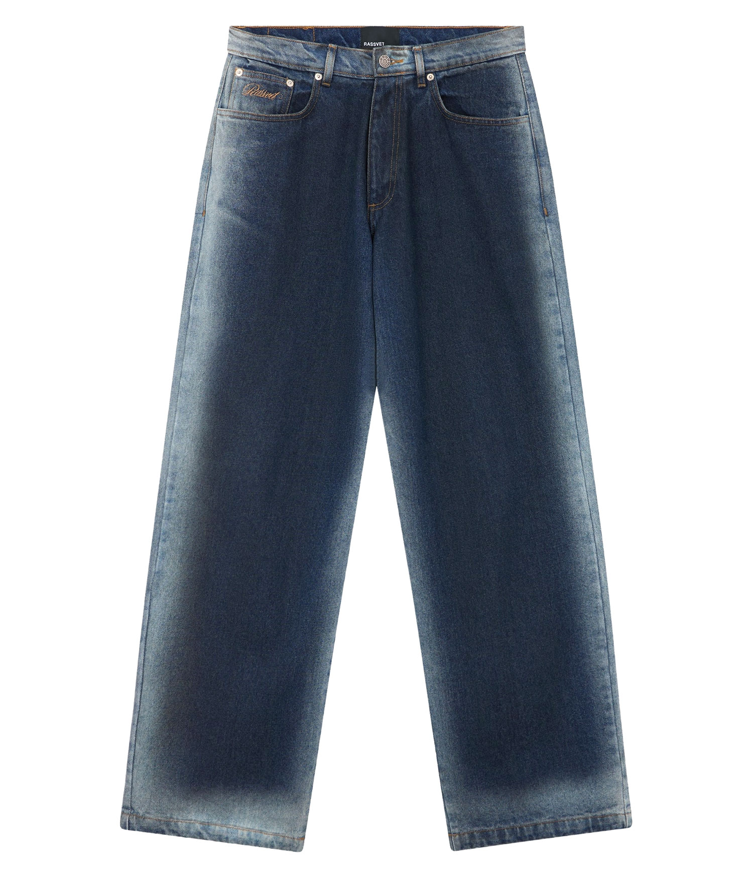 RASSVET | PACCBET Shadow Wash Baggy Denim Jeans blue Herren L