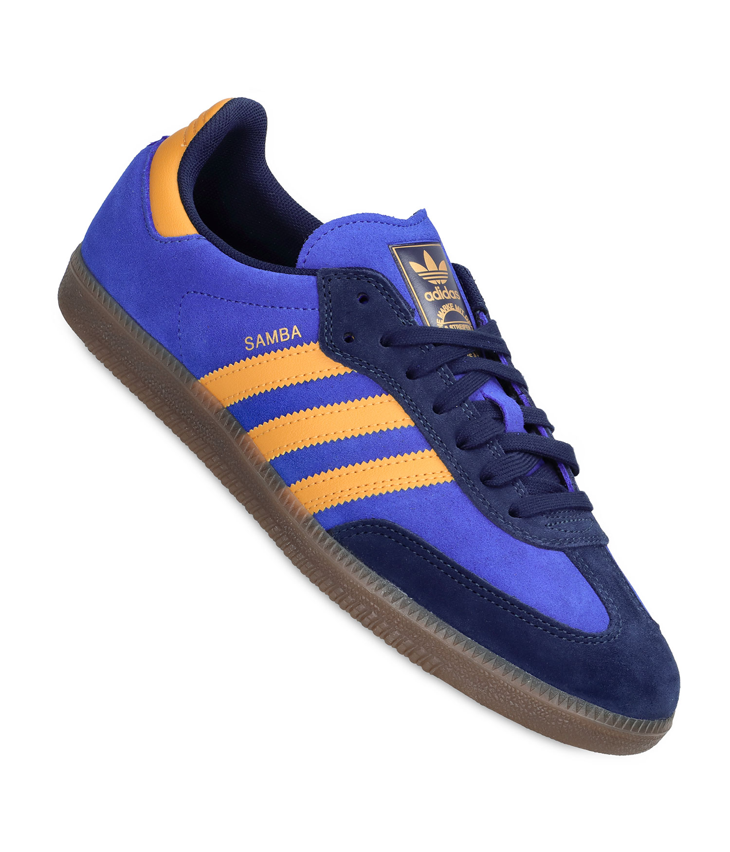 adidas Skateboarding Samba ADV Schuh collegiate navy preloved yellow Herren US 11.5