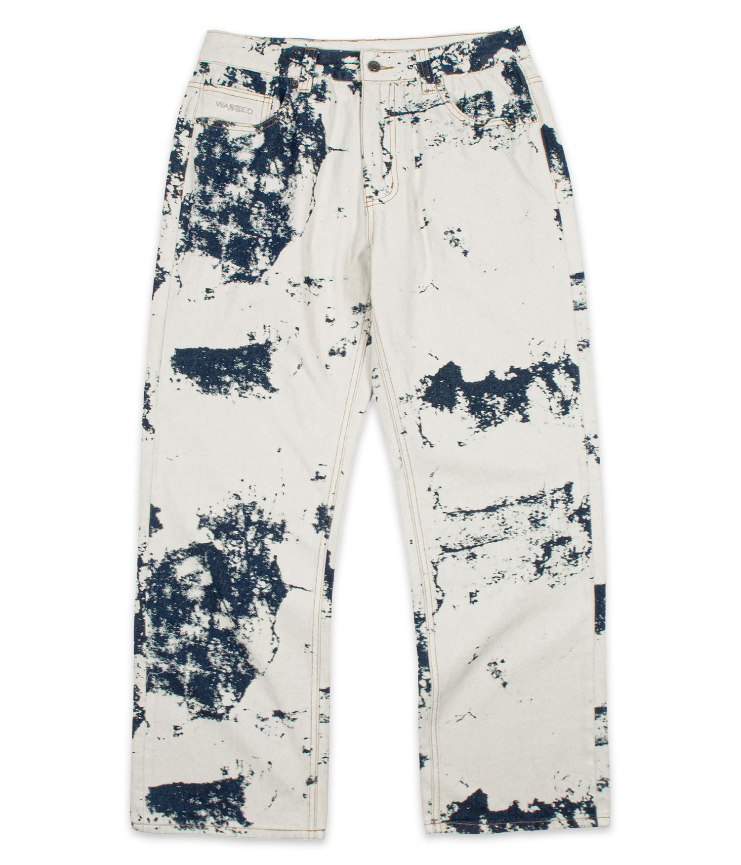 Wasted Paris Bleached Manc Jeans acid washed blue Herren W32
