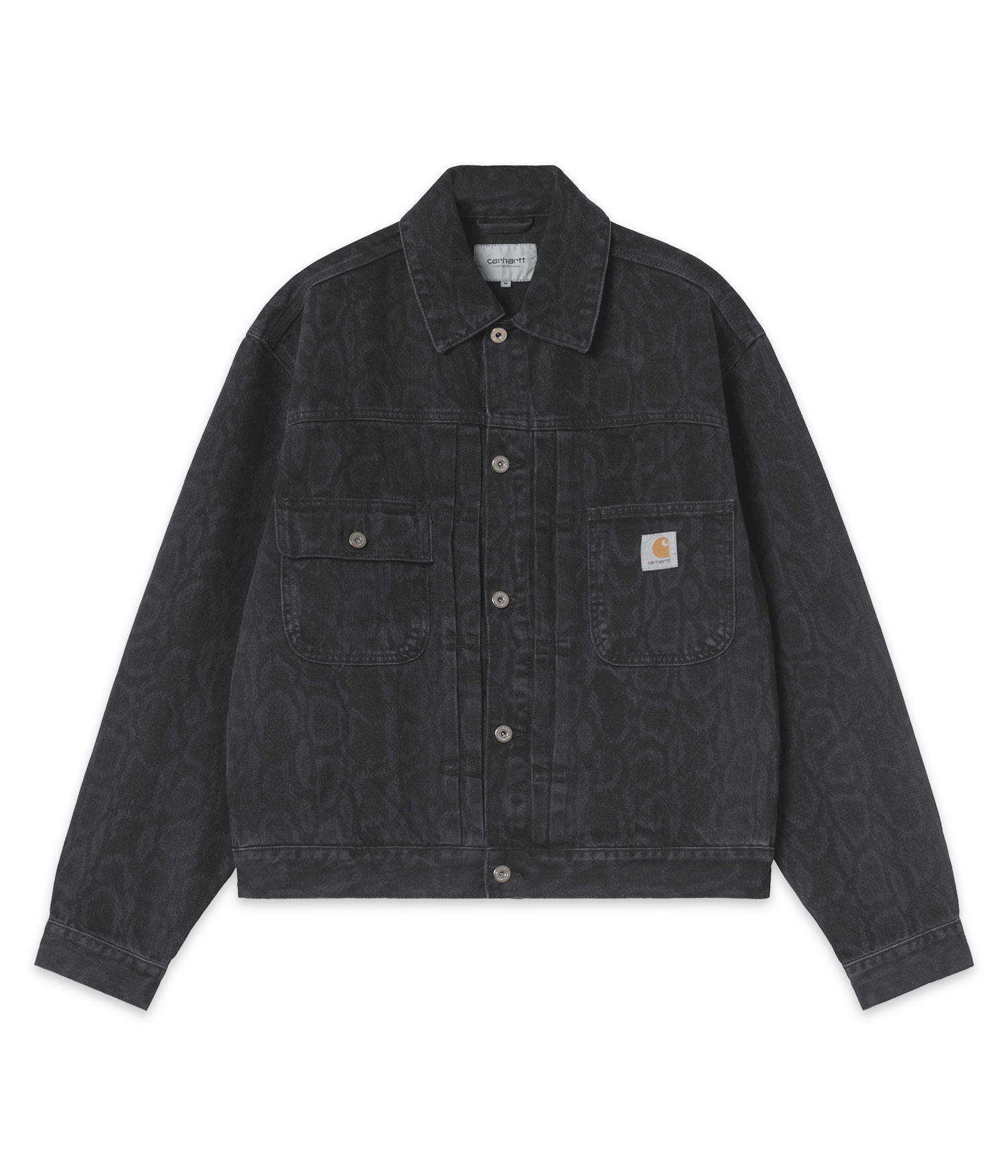 Carhartt WIP Belmar Smith Jacke snake camo black heavy stone was Herren L