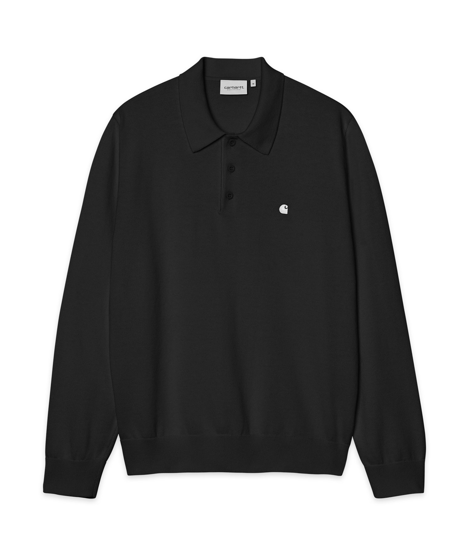 Carhartt WIP Madison Polo-Shirt black white Herren S