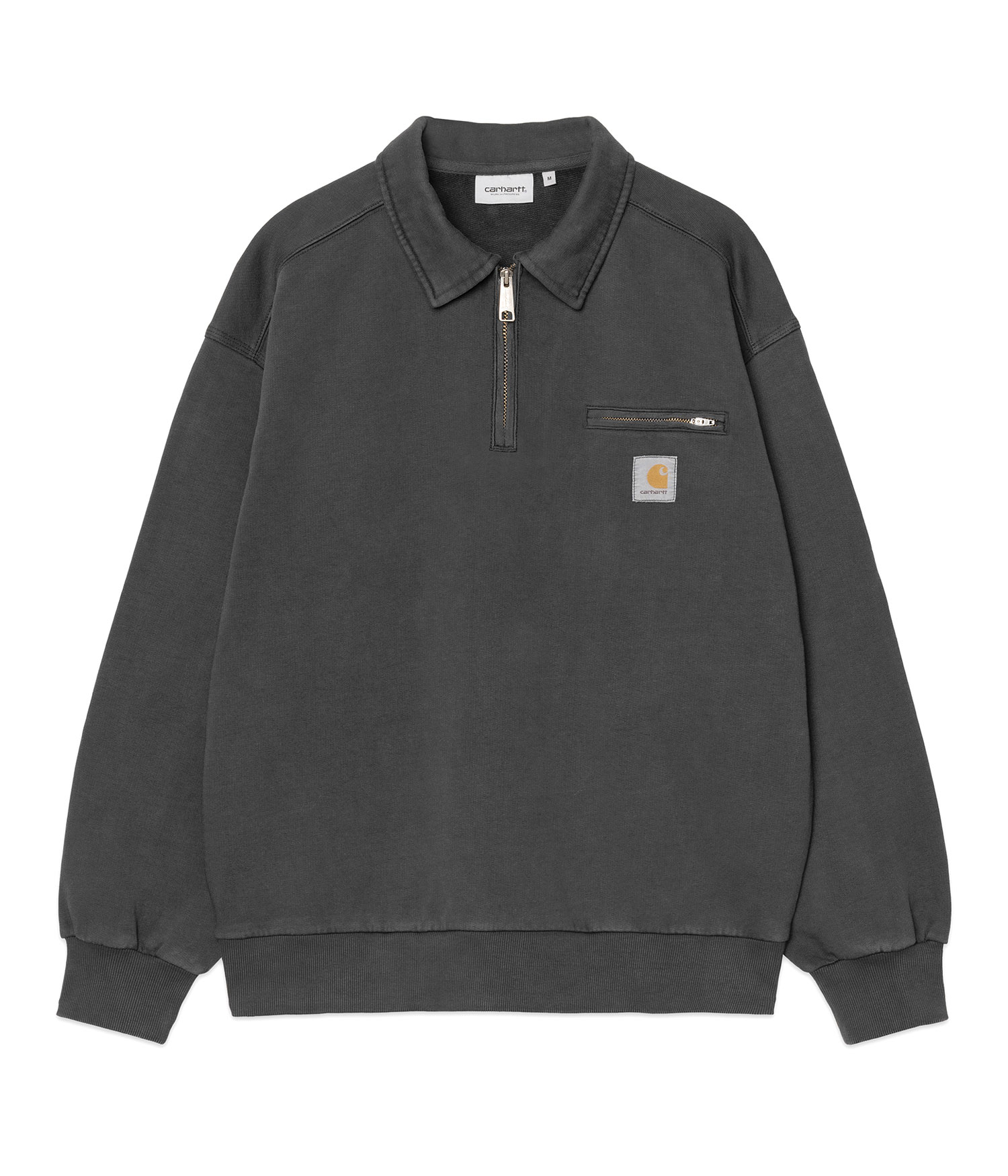 Carhartt WIP Detroit Half Zip Sweatshirt black stone washed Herren XL