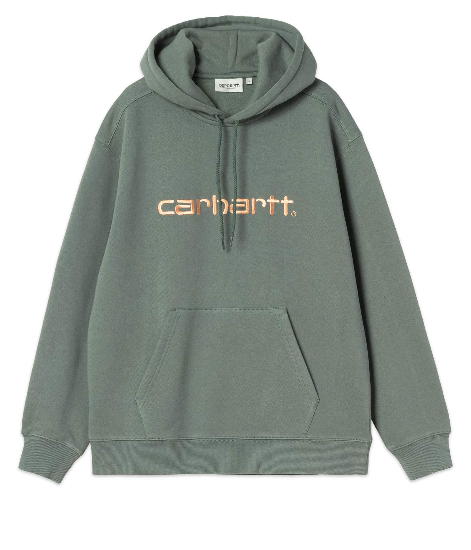 Carhartt WIP W' Basic Hoodie velvet green gentle orange Damen M