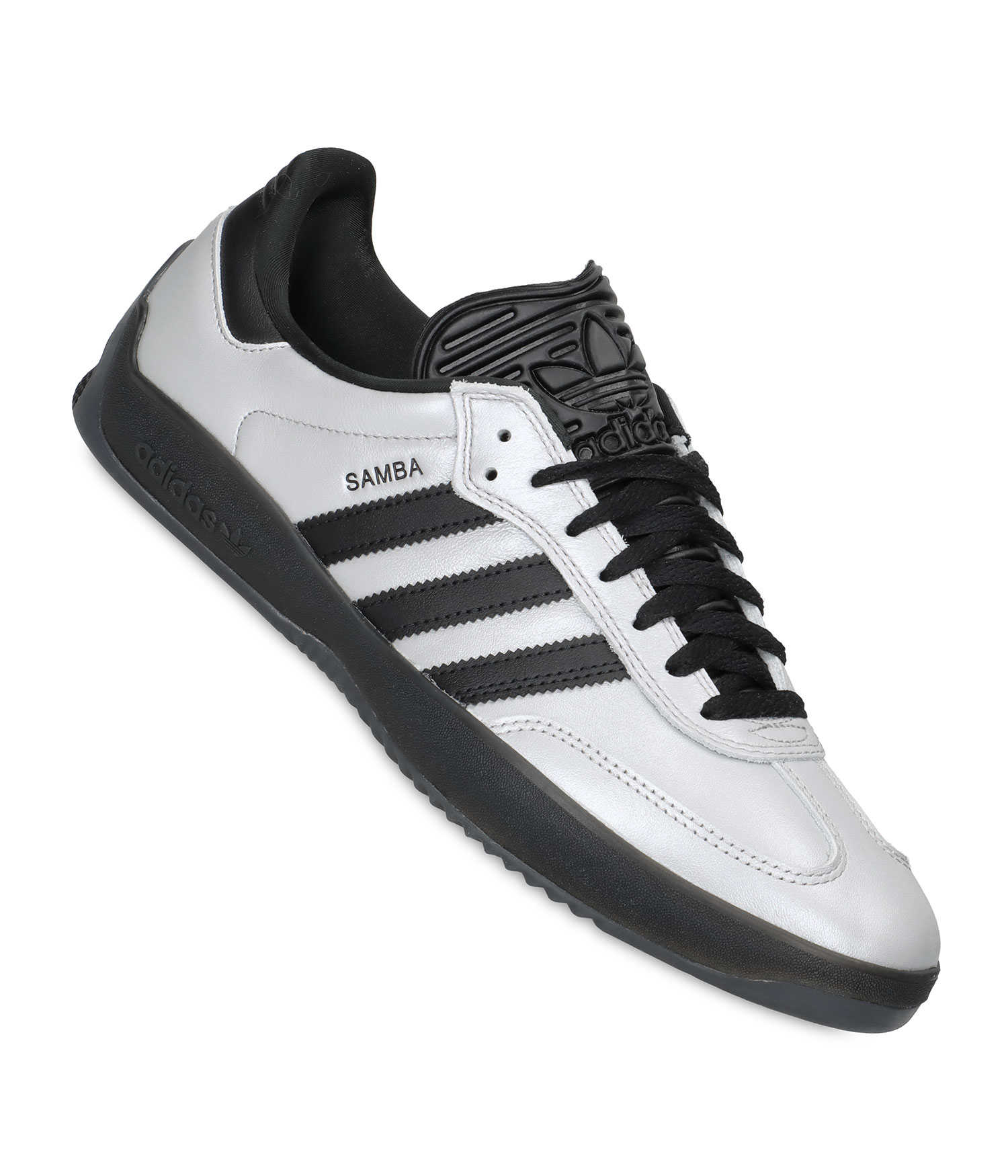 adidas Skateboarding Puig Samba Schuh silver met core black core black Herren US 6