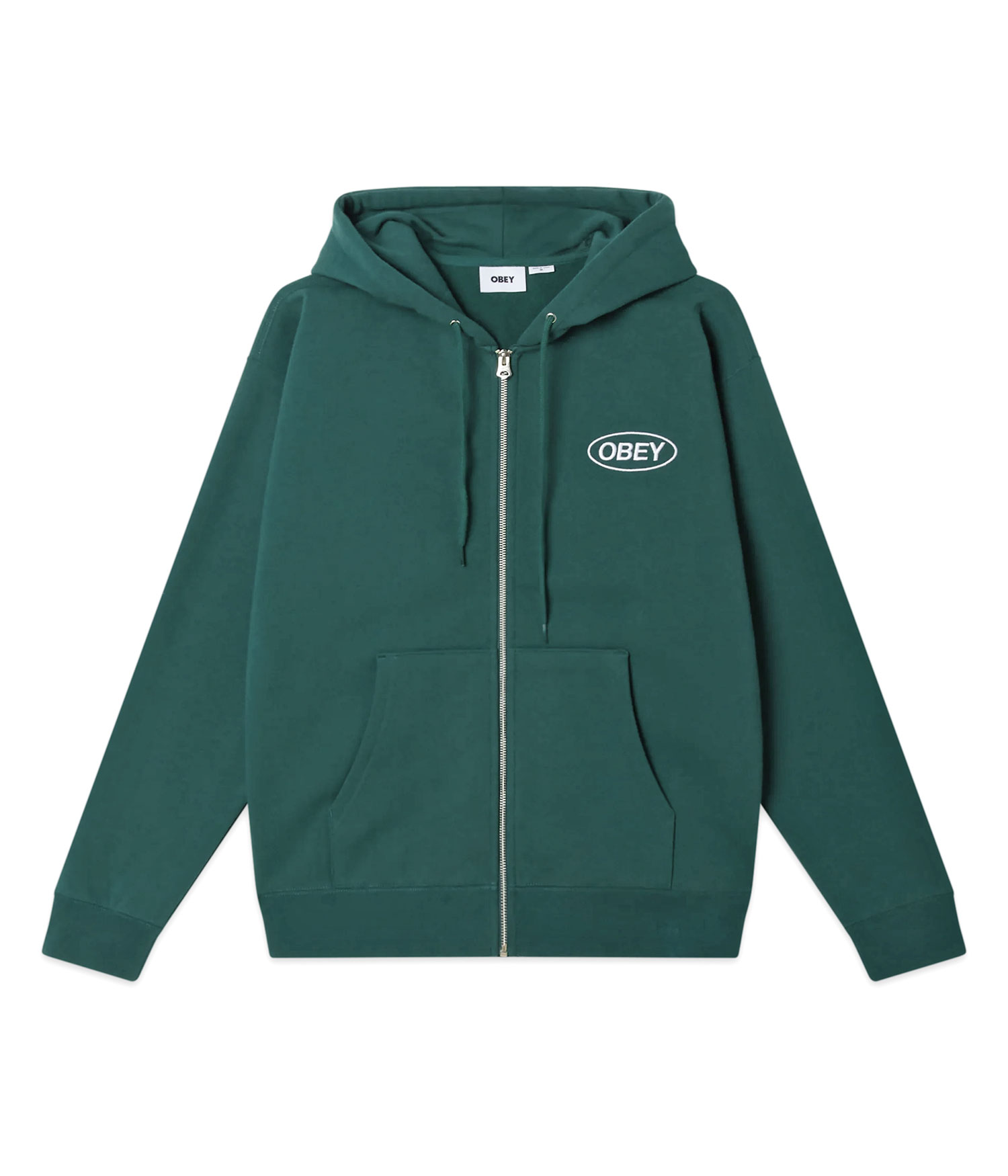 Obey Oval Cities Zip-Hoodie rainforest Herren XL