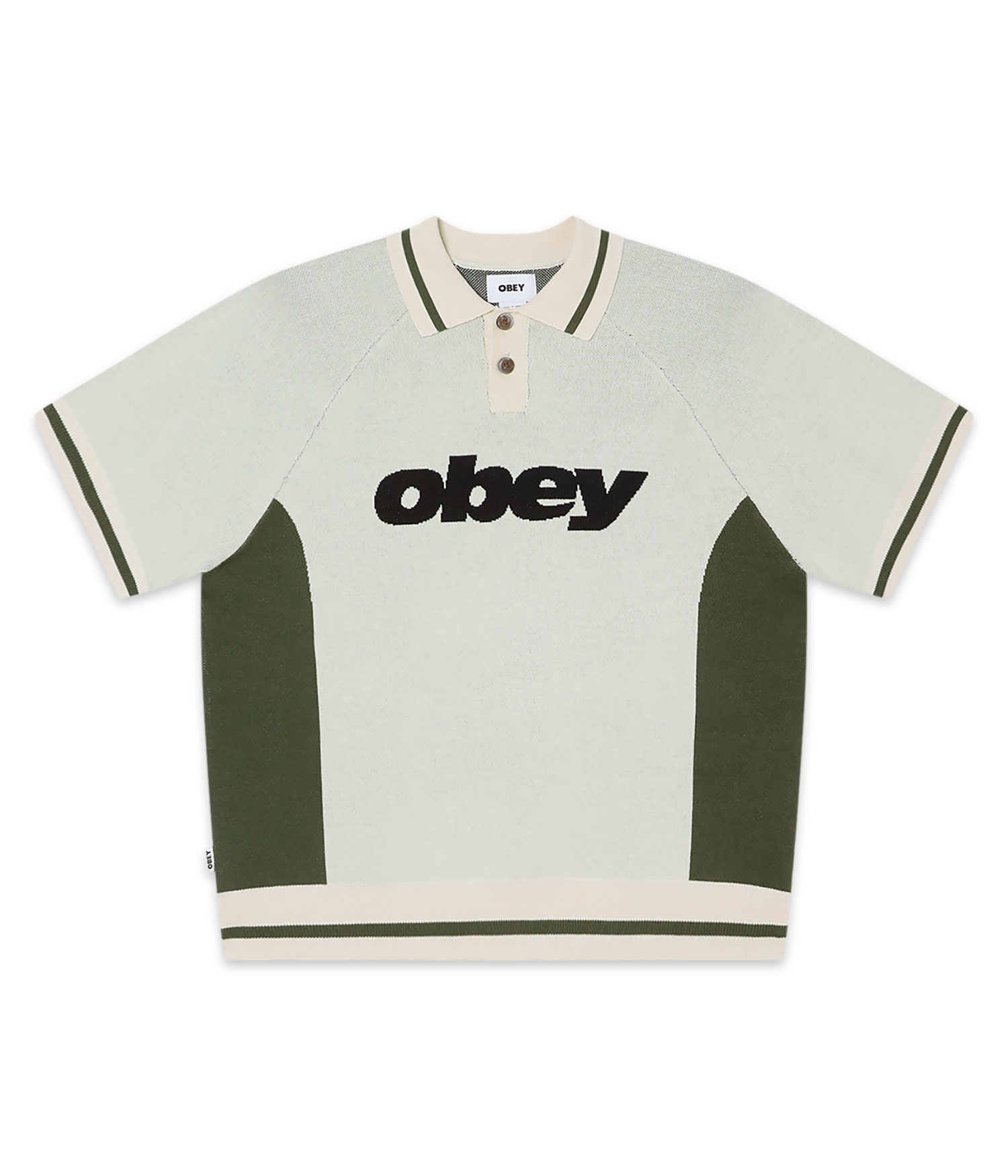 Obey Sport Polo-Shirt unbleached multi Herren L
