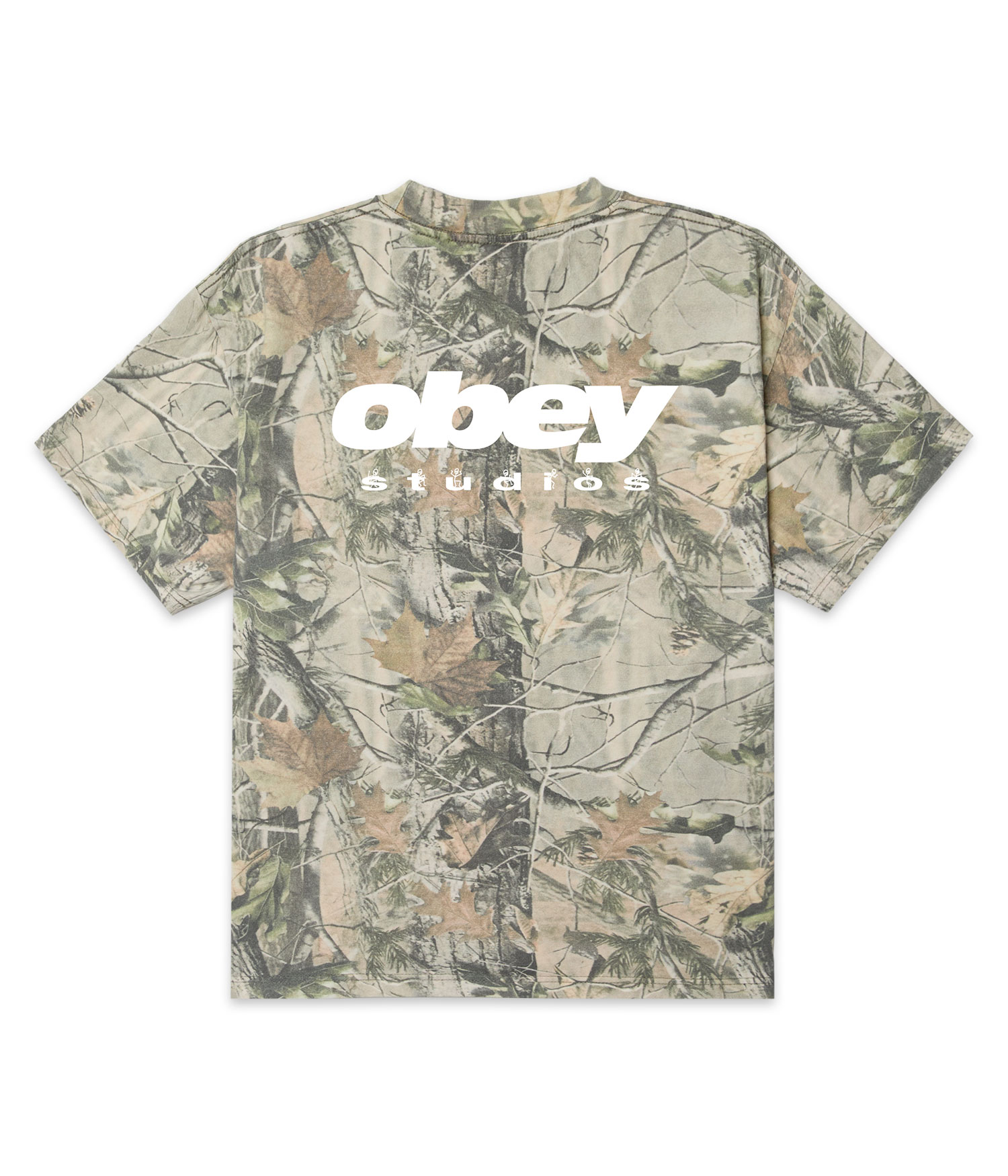 Obey Get Up T-Shirt leaf camo Herren S