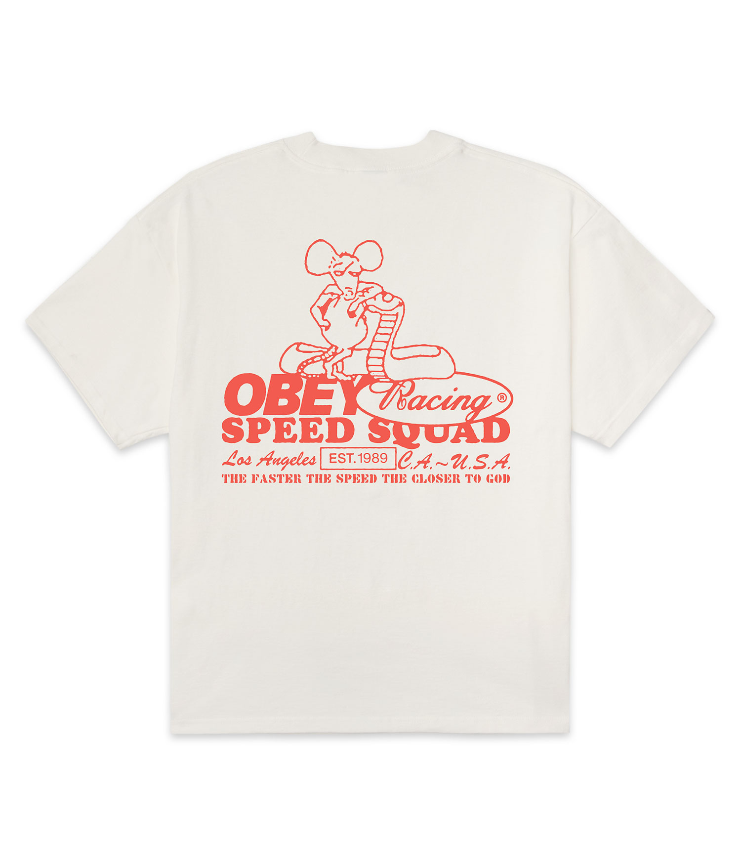 Obey Speed Squad T-Shirt vintage white Herren L