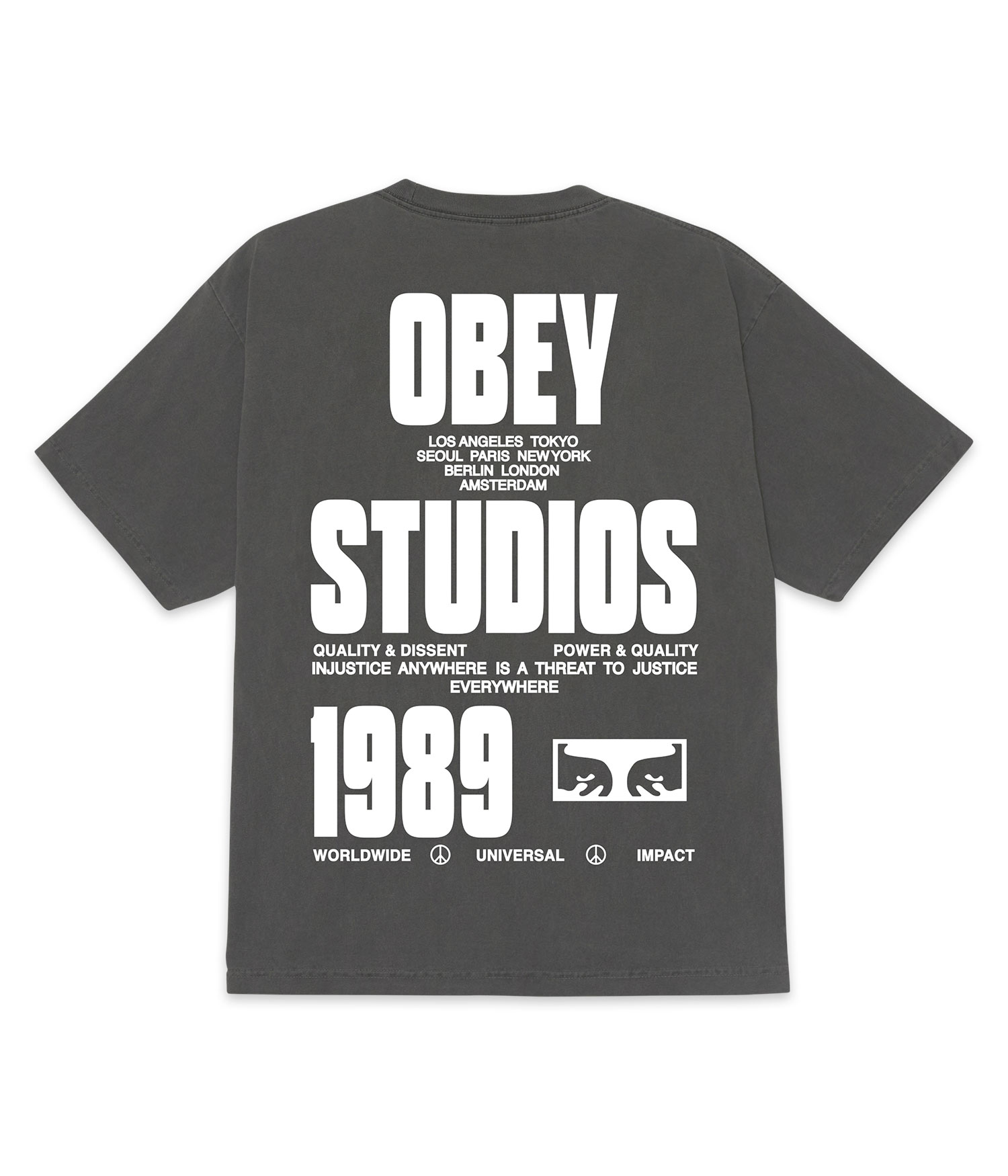 Obey Stamped T-Shirt pigment dusty black Herren S