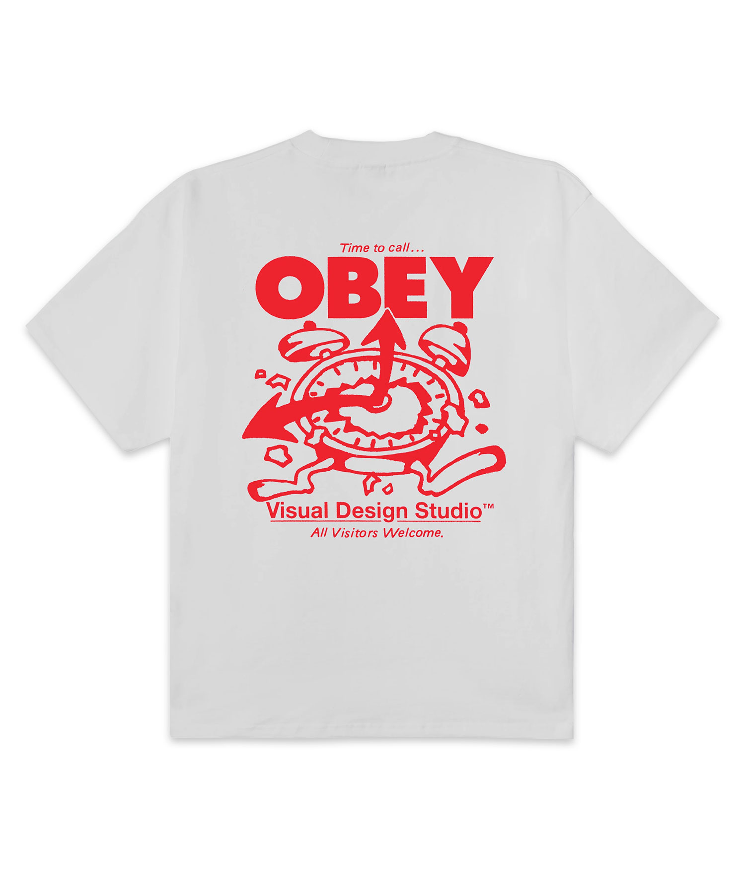 Obey Time To Call T-Shirt white Herren M