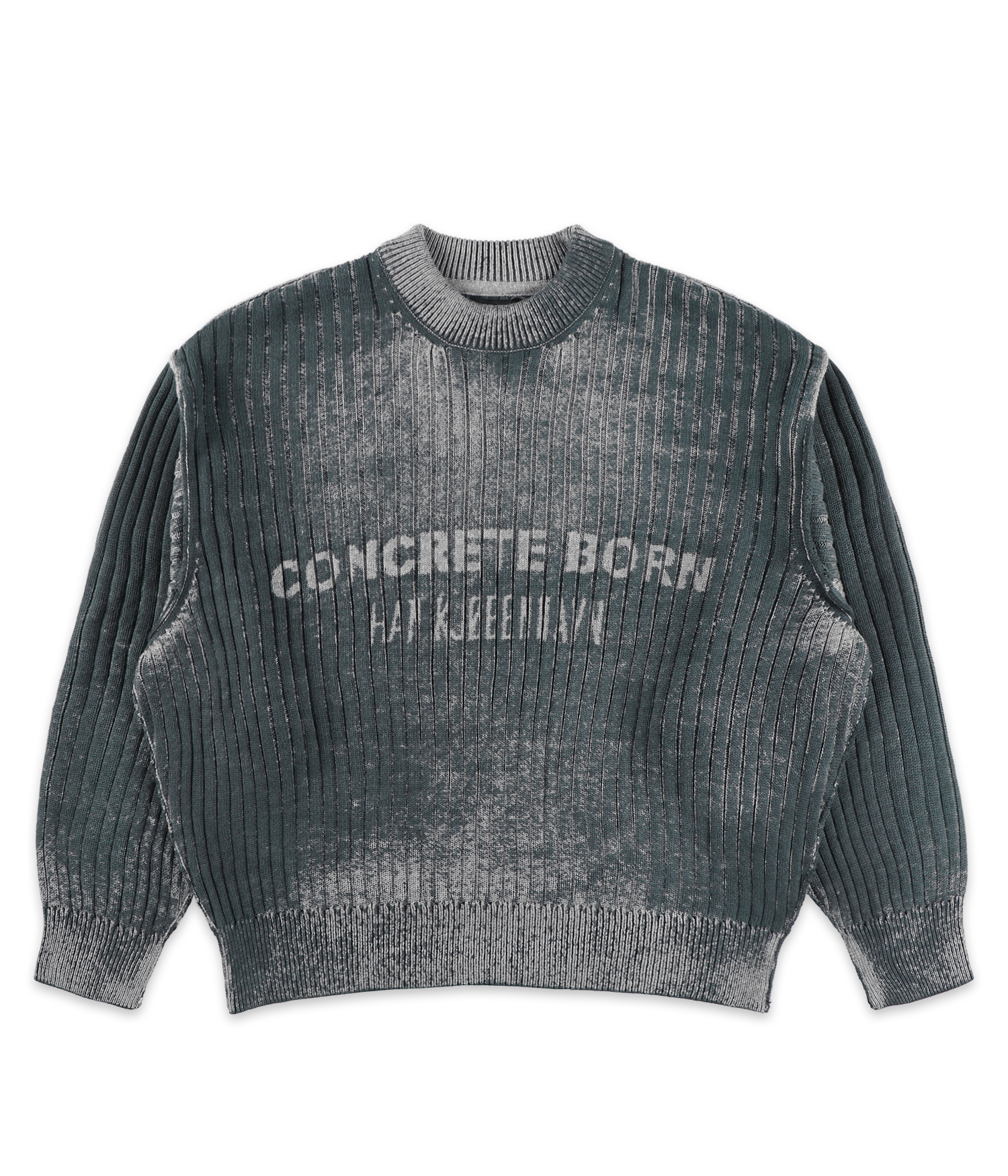 HAN KJØBENHAVN Printed Rib Sweatshirt dusty grey Herren M