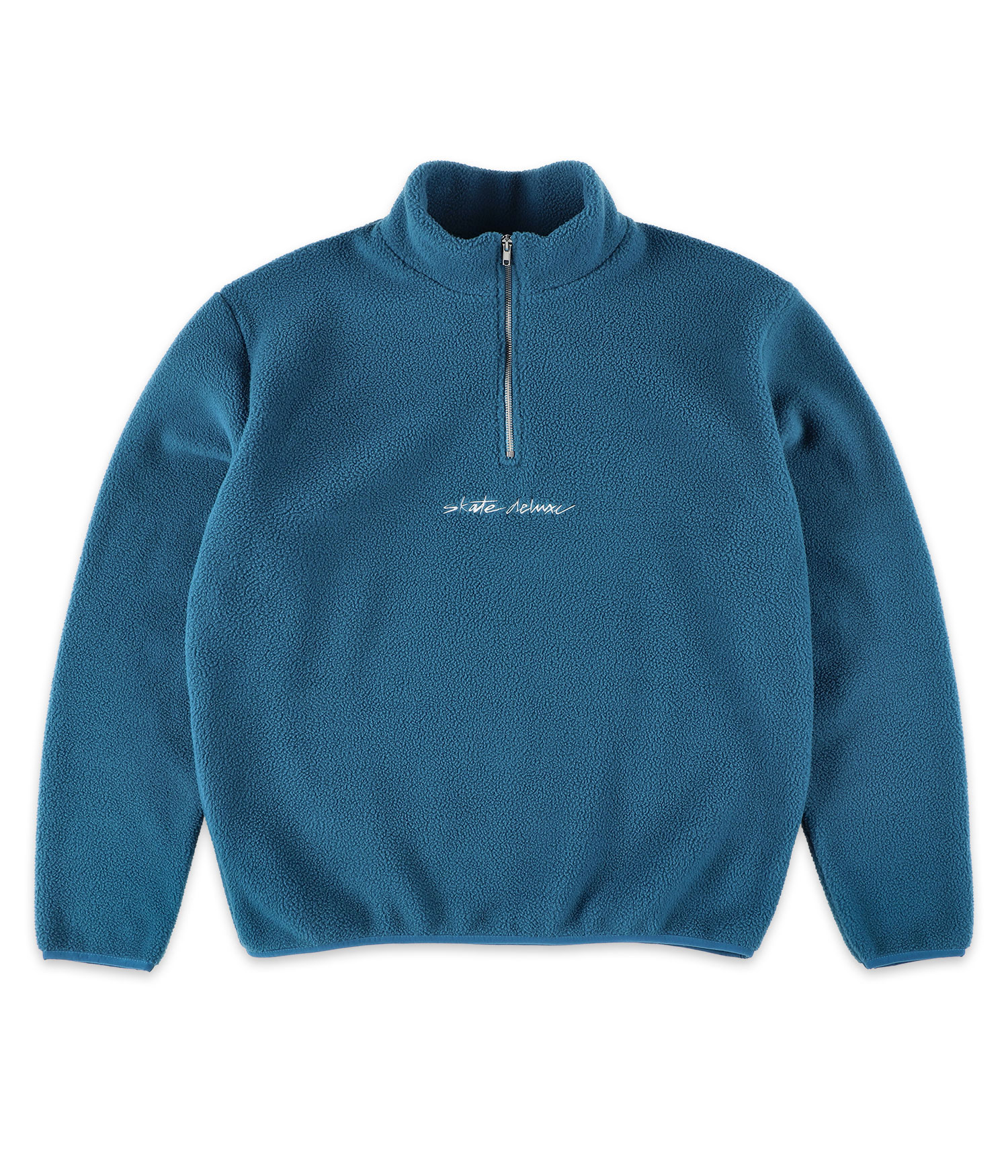 skatedeluxe Script Teddy Fleece Half Zip Sweatshirt sailor blue Herren XXL