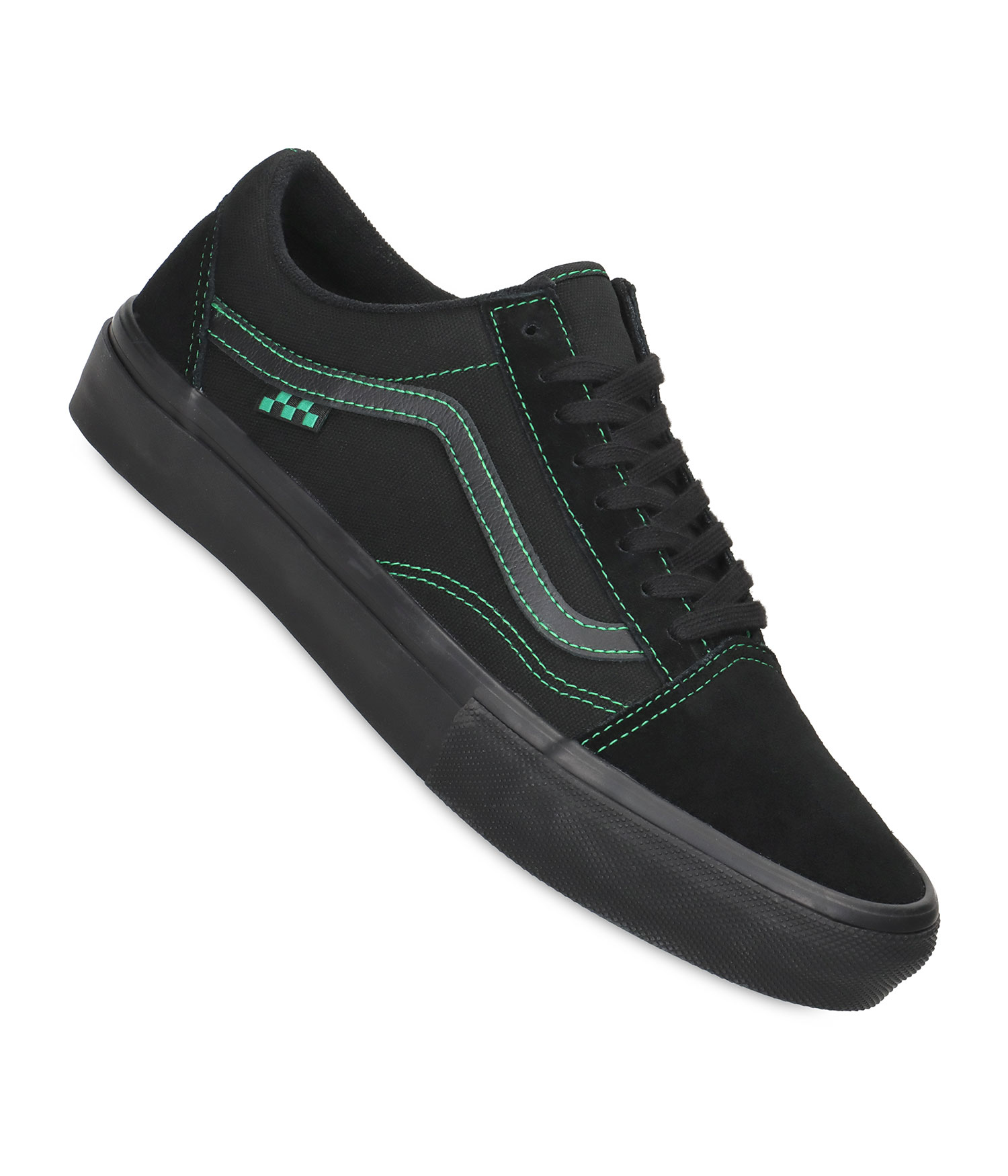Vans Skate Old Skool Schuh black black green Herren US 10.5