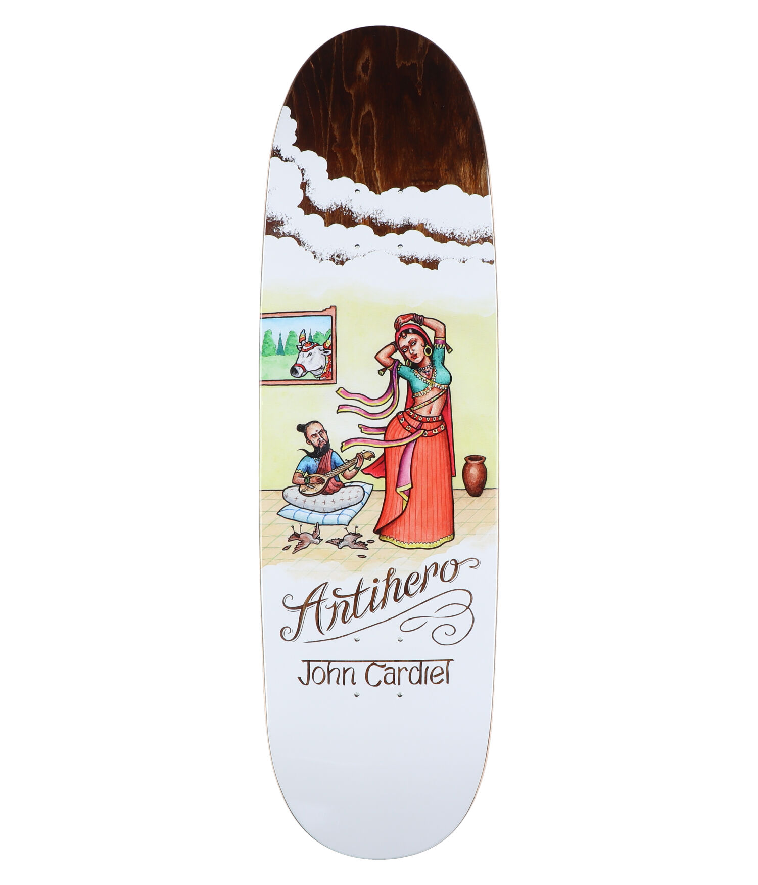 Anti Hero Cardiel Flatulent Beauties 9.18" Skateboard Deck white