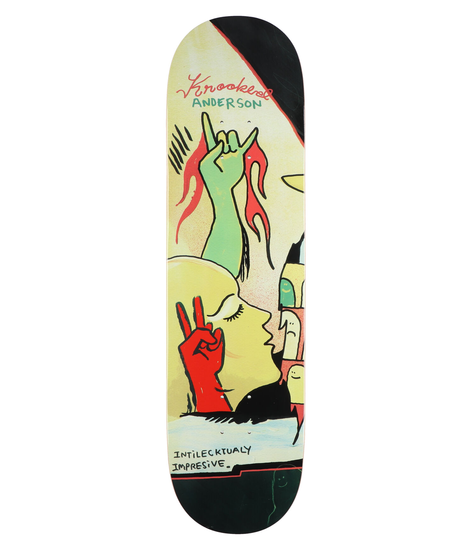 Krooked Manderson Three Star 8.38" Skateboard Deck multi