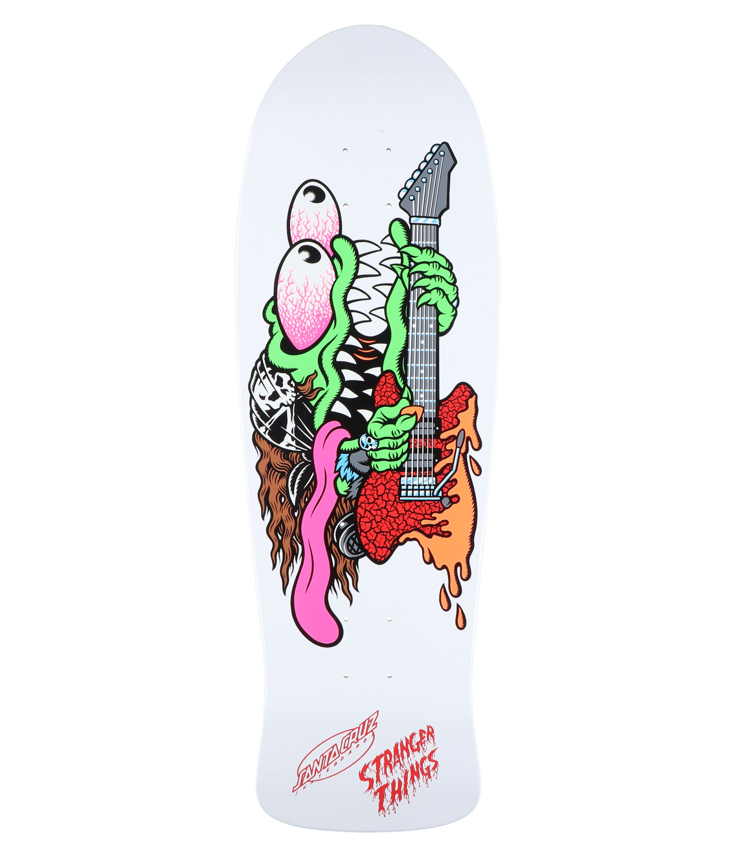 Santa Cruz x Stranger Things Meek Slasher Eddie Reveal 10.1" Skateboard Deck white