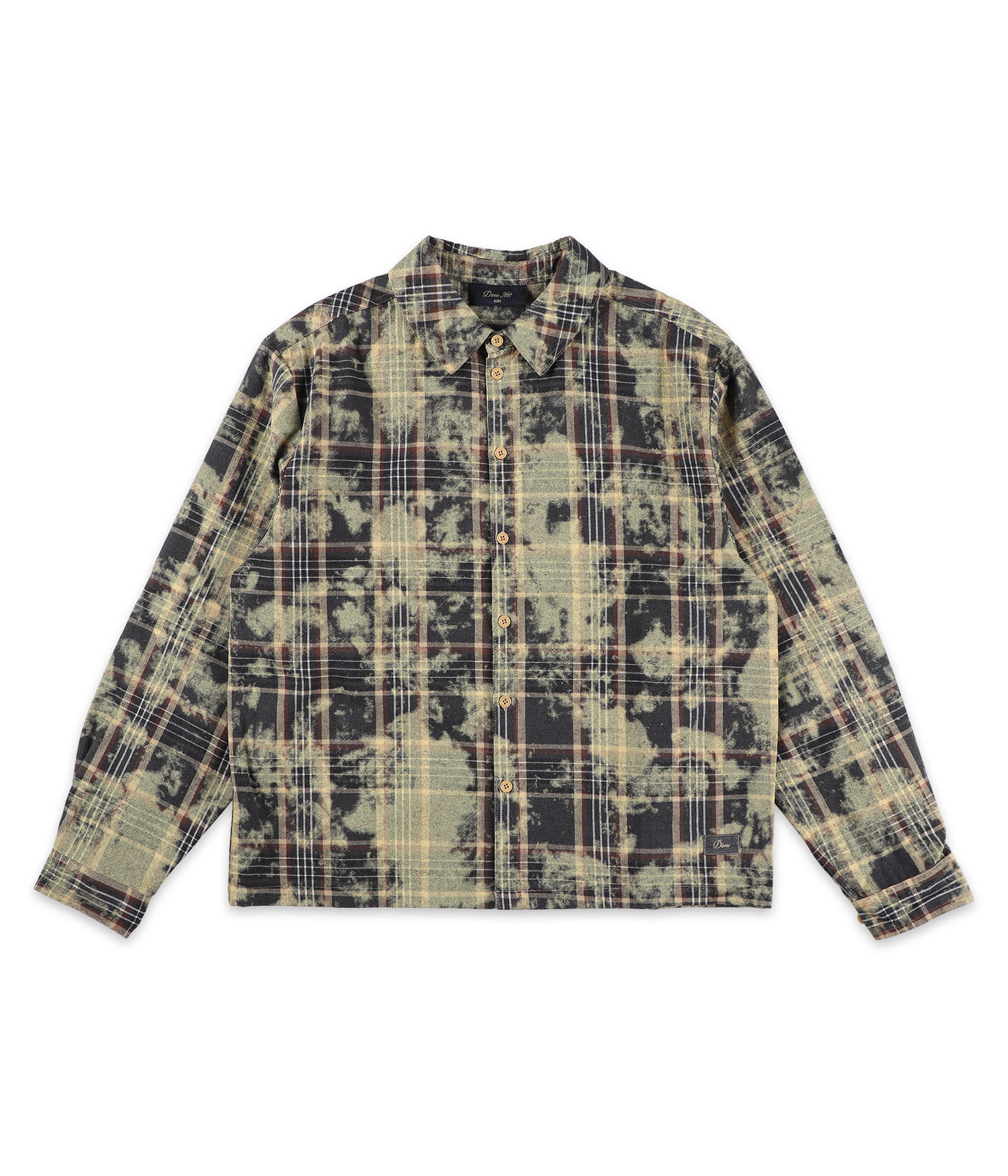 Dime Plaid Flannel Hemd bleached beige Herren S