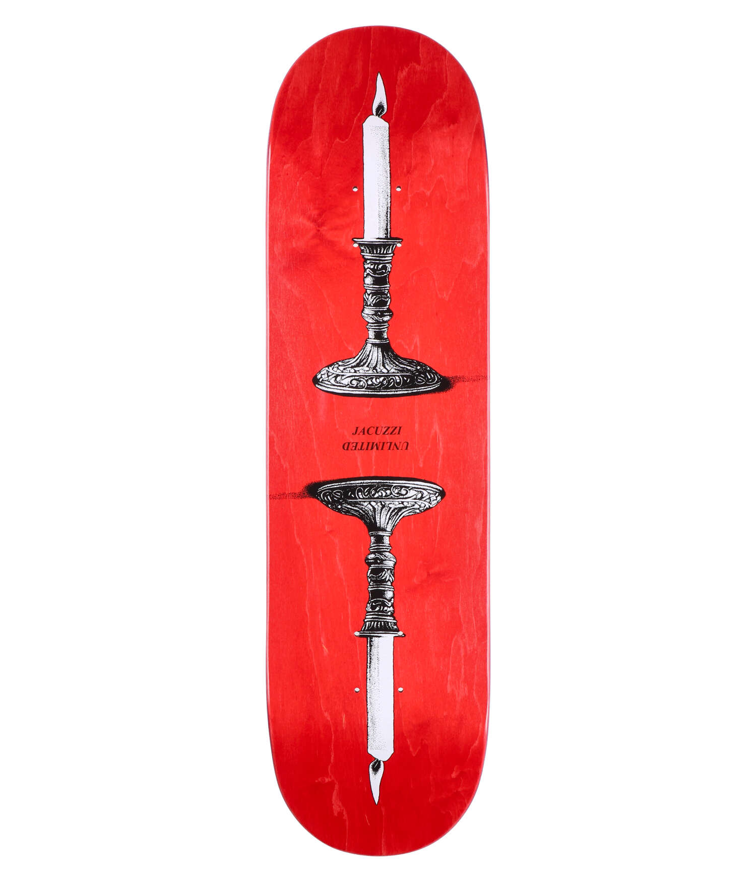 Jacuzzi Burnt Ends Twin Tail 8.5" Skateboard Deck red