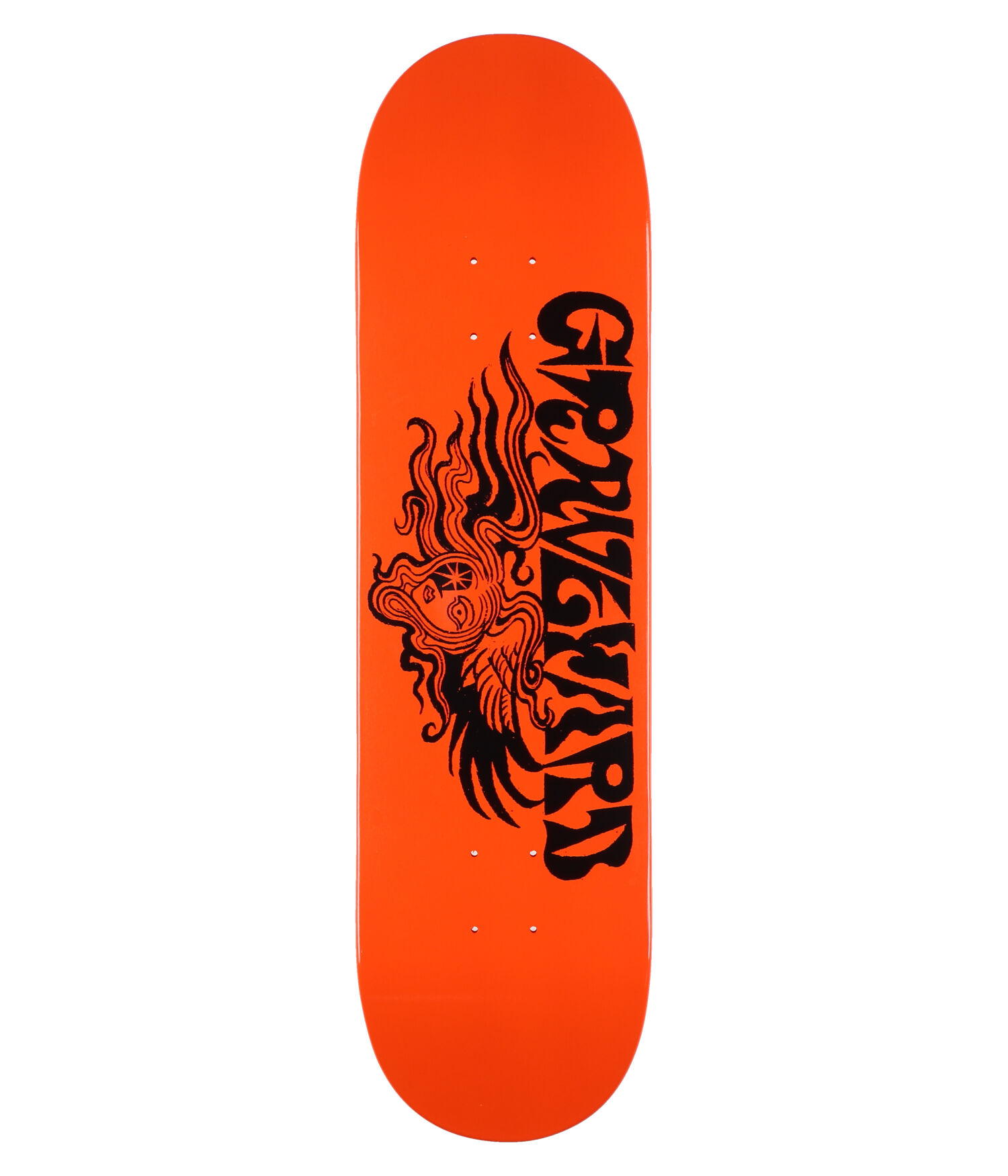 Zero x Graveyard Medusa 8.25" Skateboard Deck orange