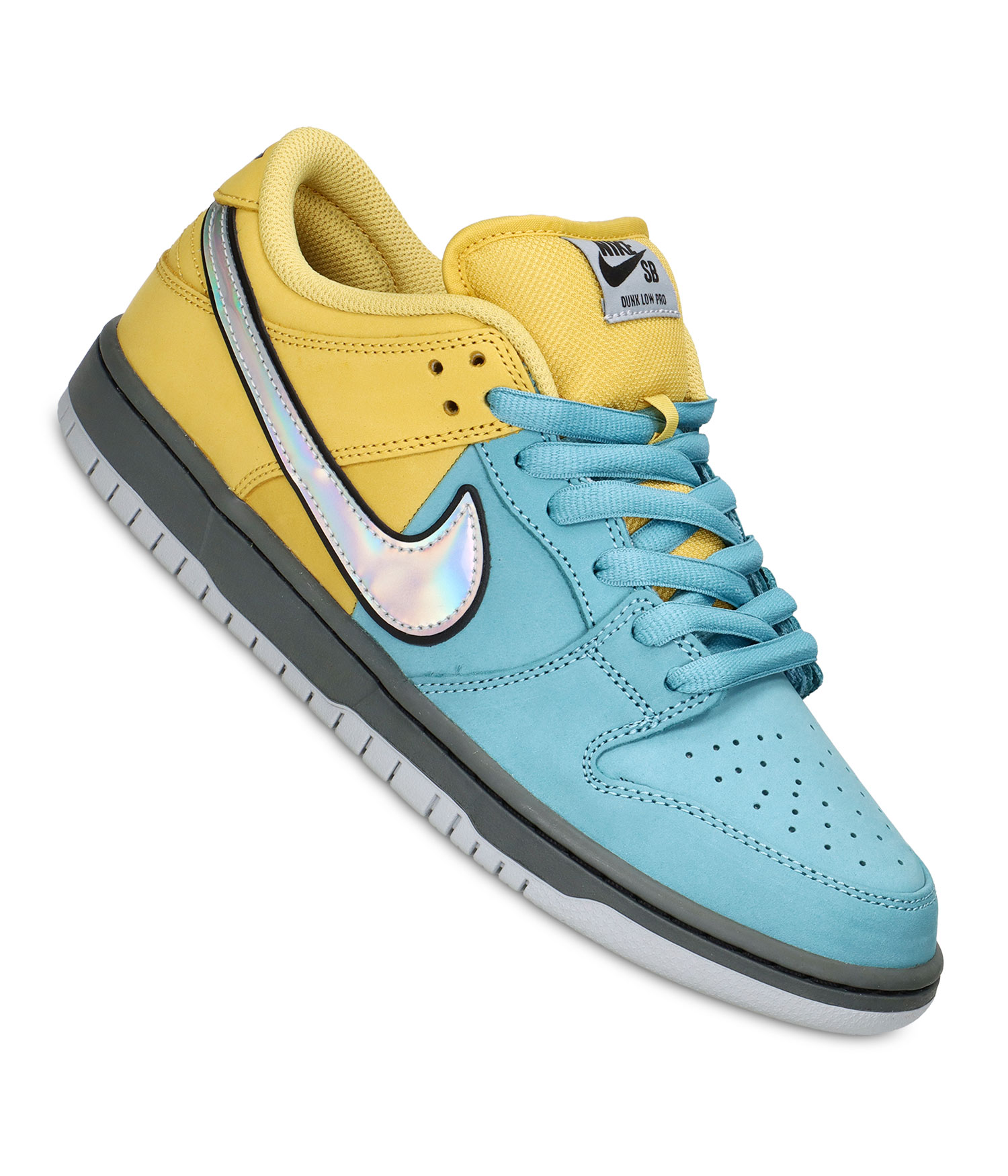 Nike SB Dunk Low Pro Schuh lightening wolf grey denim tur Herren US 8