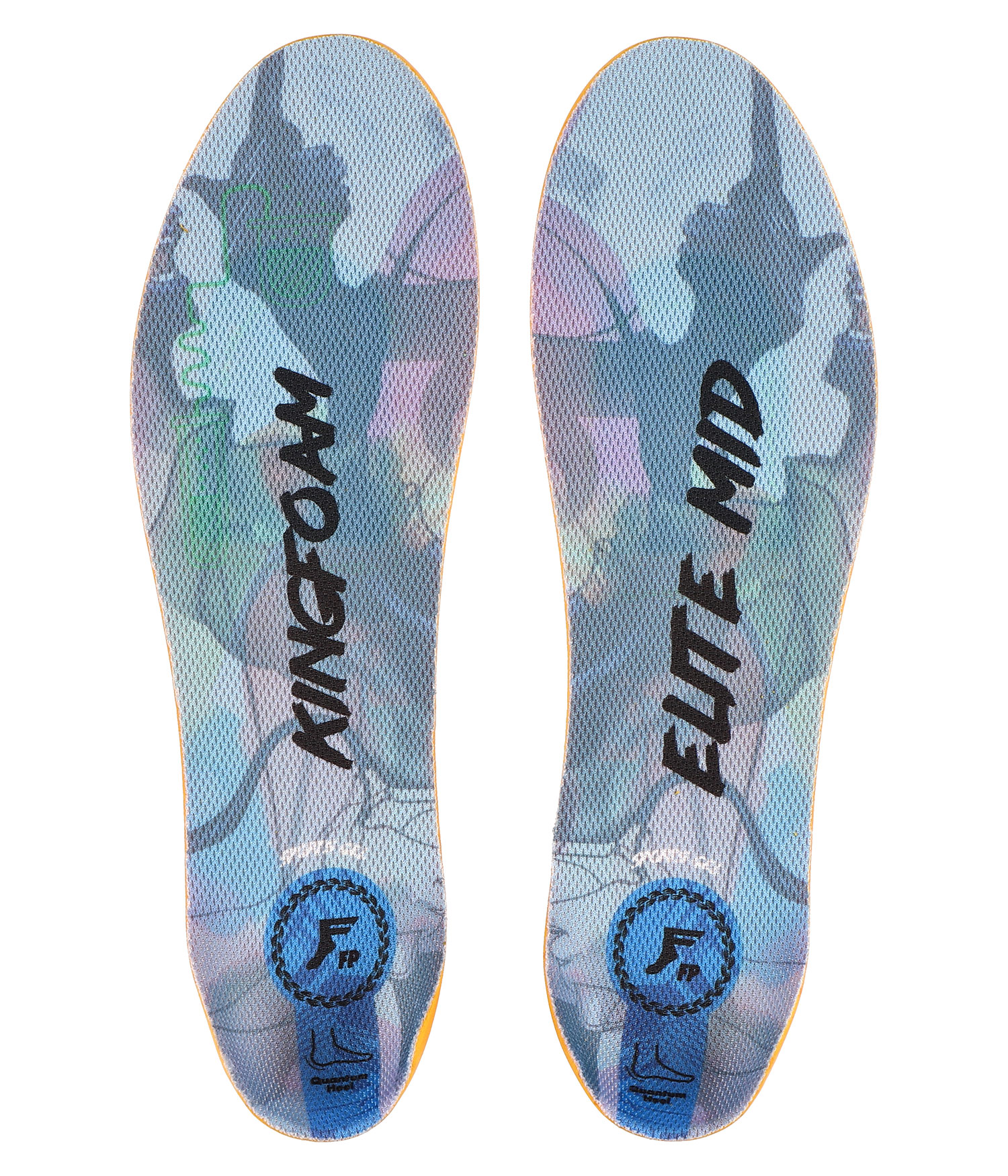 Footprint King Foam Elite Sport Quantum Heel Mid Einlegesohlen grey camo black