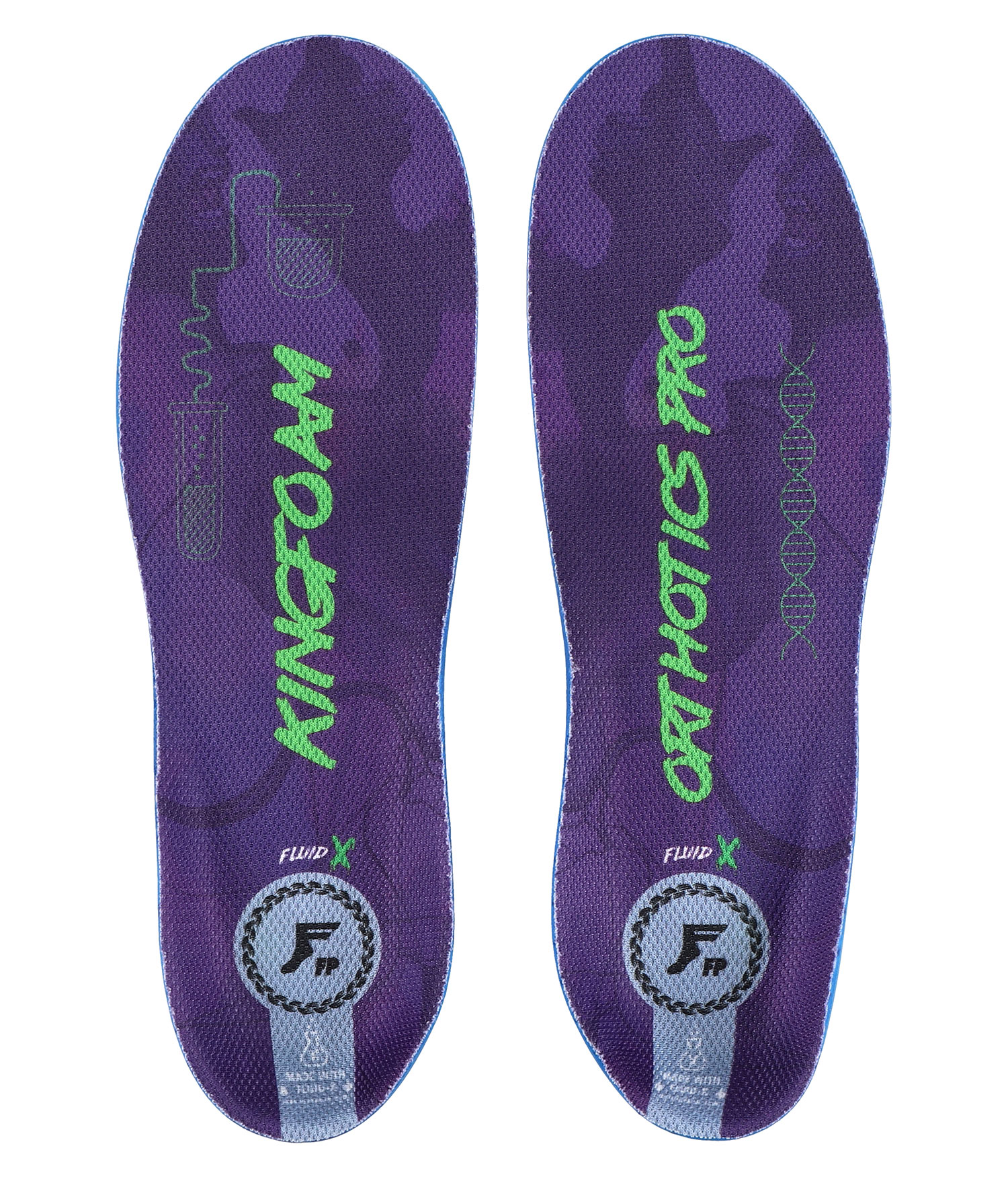 Footprint King Foam Orthotics Pro Fluid X Einlegesohlen purple camo green