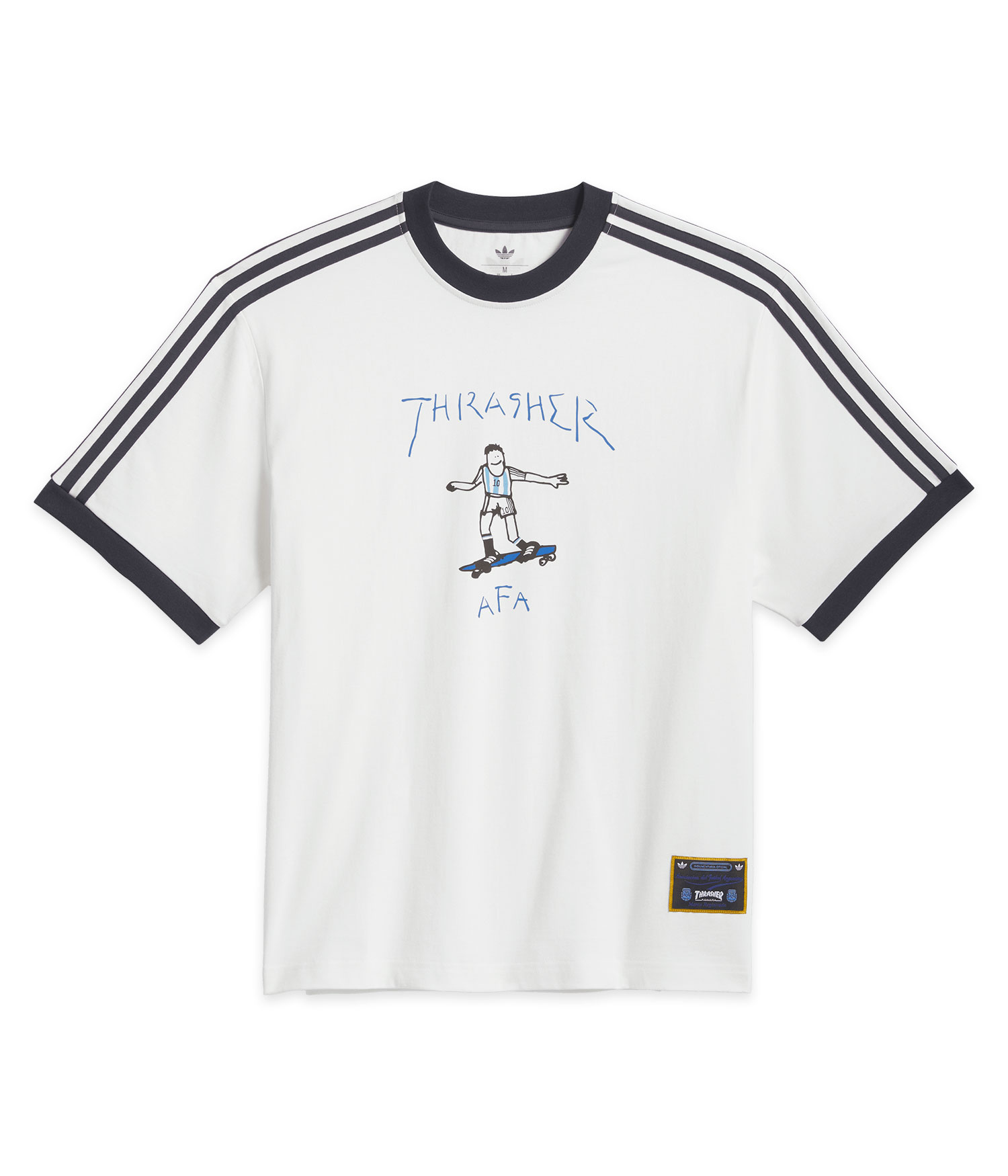 adidas x Thrasher x Argentine Football Association Mark Gonzales Crusty T-Shirt core white black Herren L