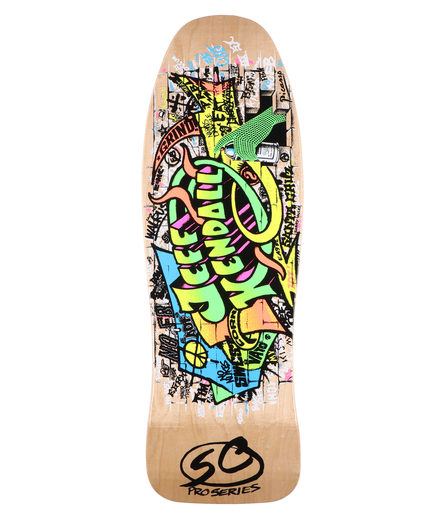 Santa Cruz Kendall Graffiti Reissue 9.69" Skateboard Deck multi