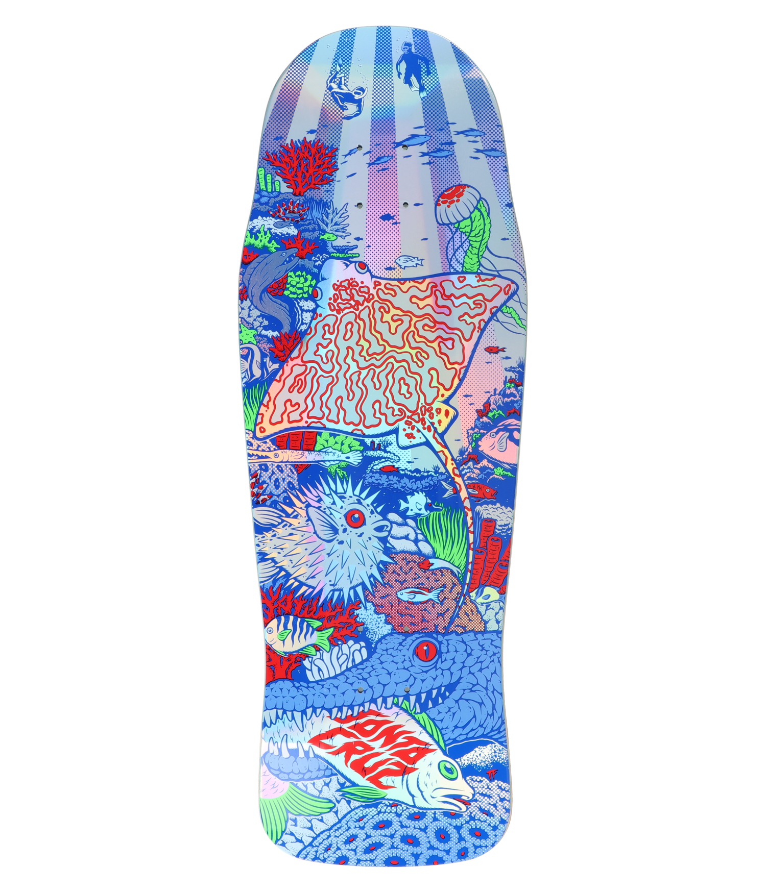 Santa Cruz Winkowski Aquatic Pro Shaped 10.35" Skateboard Deck blue