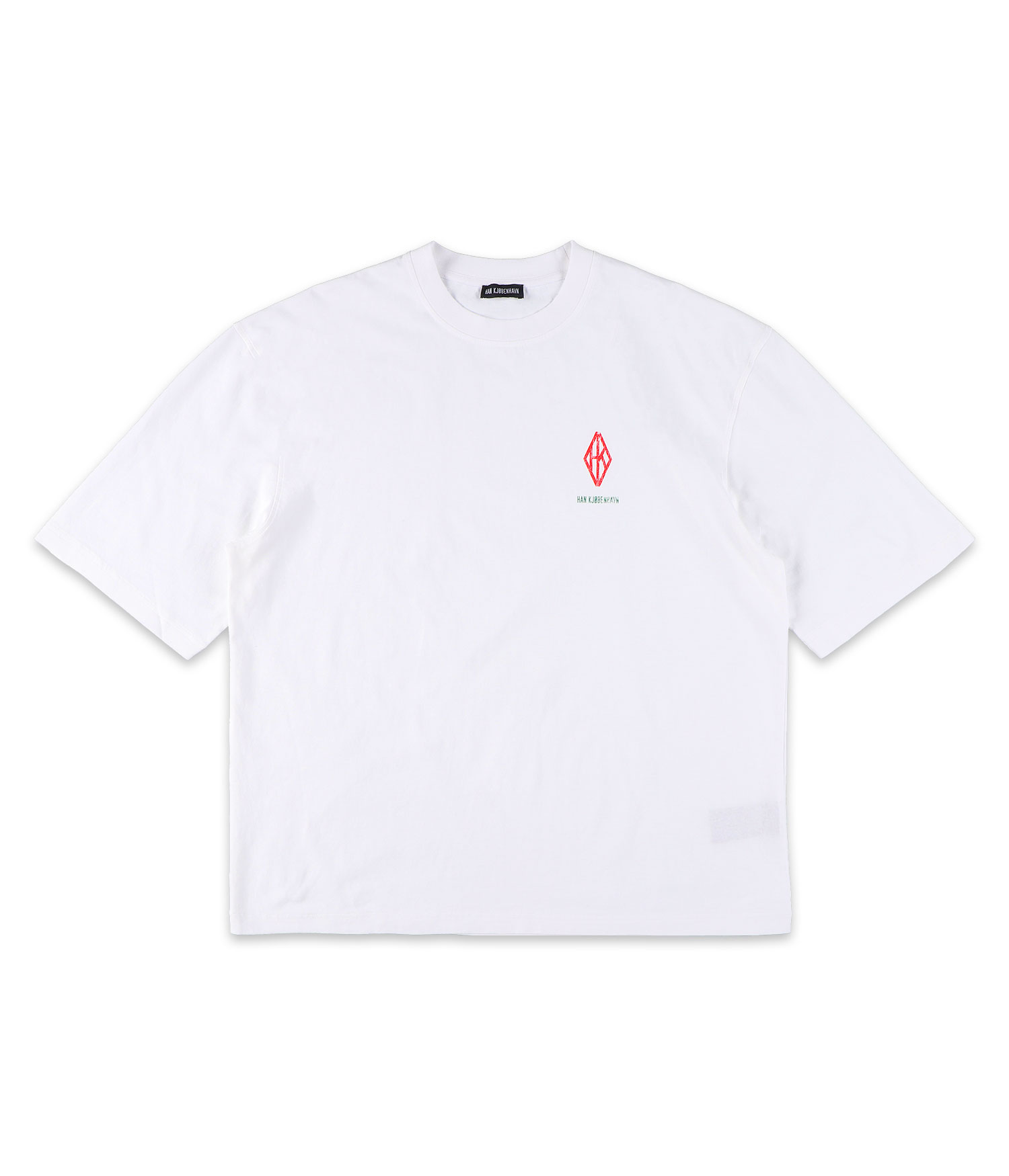 HAN KJØBENHAVN Graphic Oversized T-Shirt white Herren M