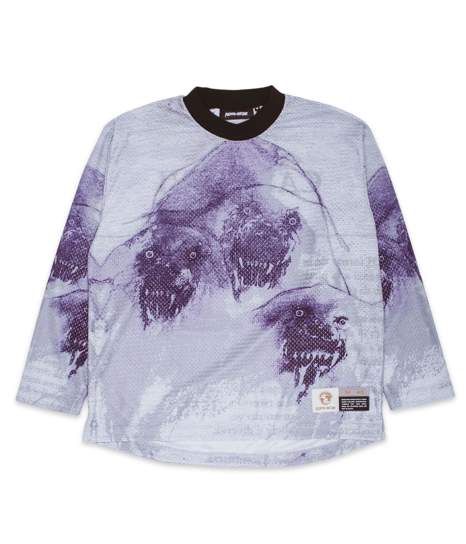 Fucking Awesome Cerberus Moto Jersey Longsleeve purple brown Herren M