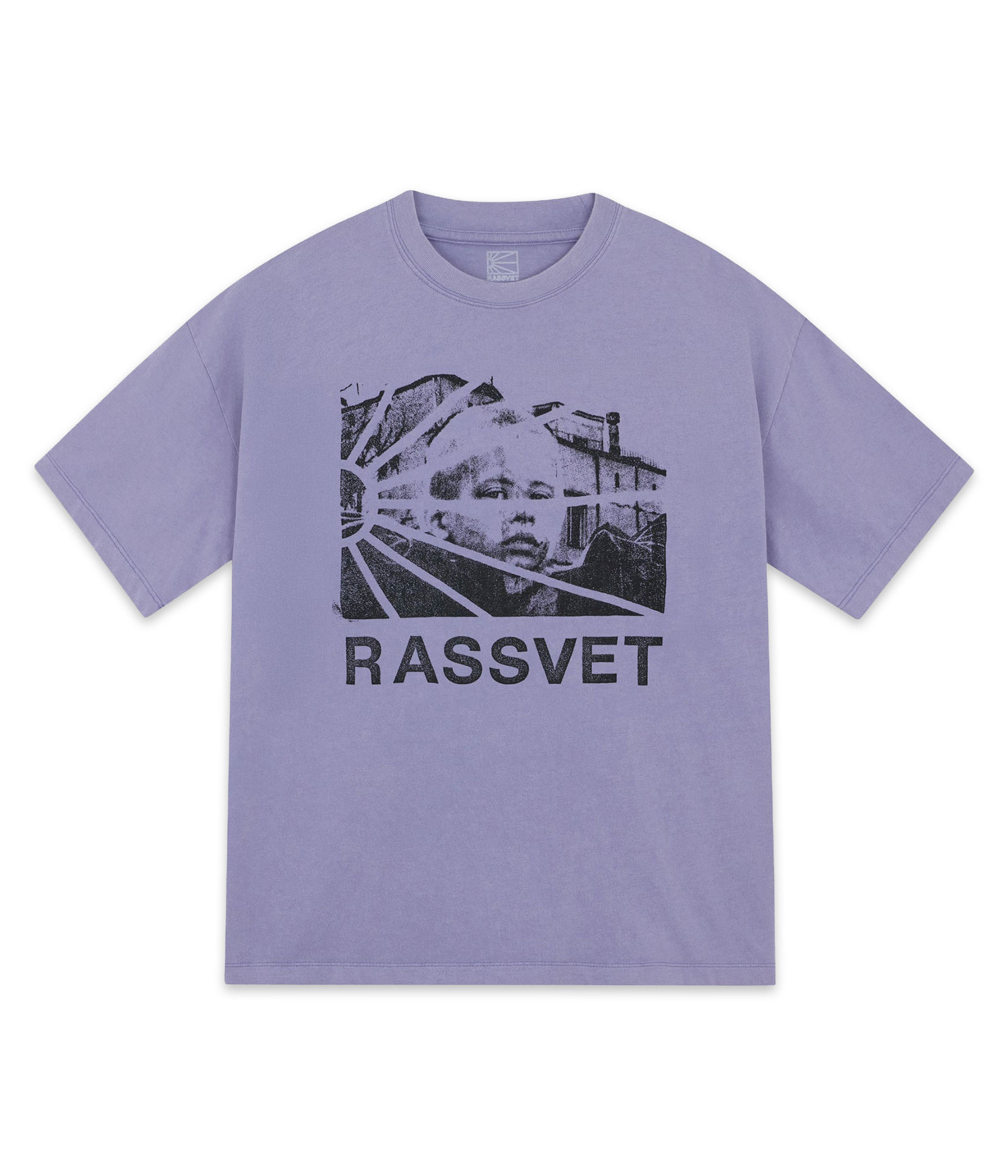 RASSVET | PACCBET Heritage Knit T-Shirt lilac Herren M