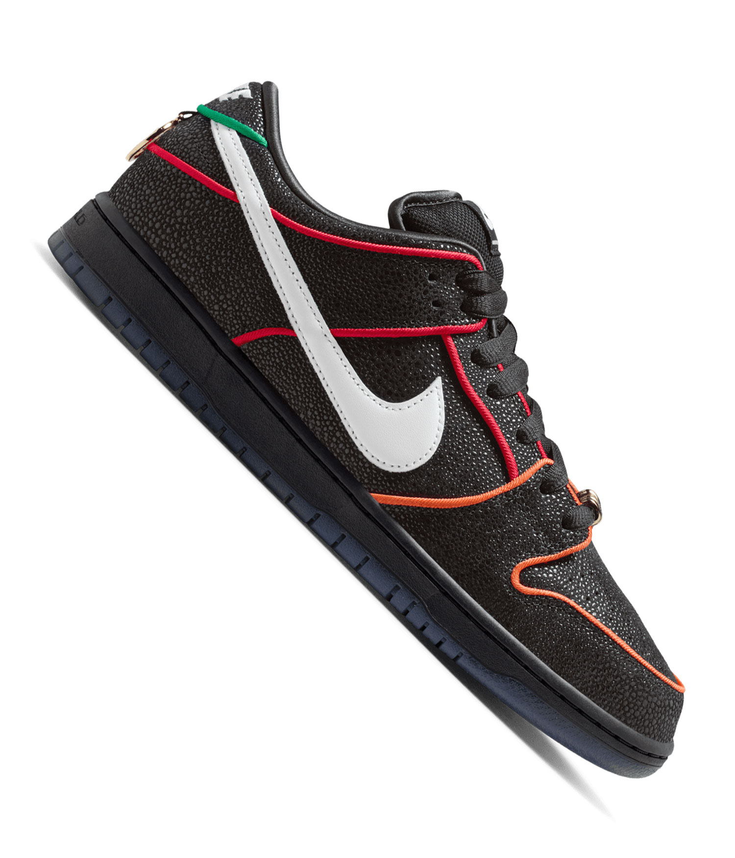 Nike SB x Bronx Girls Skate Dunk Low Pro Schuh black white challange red total Herren US 4