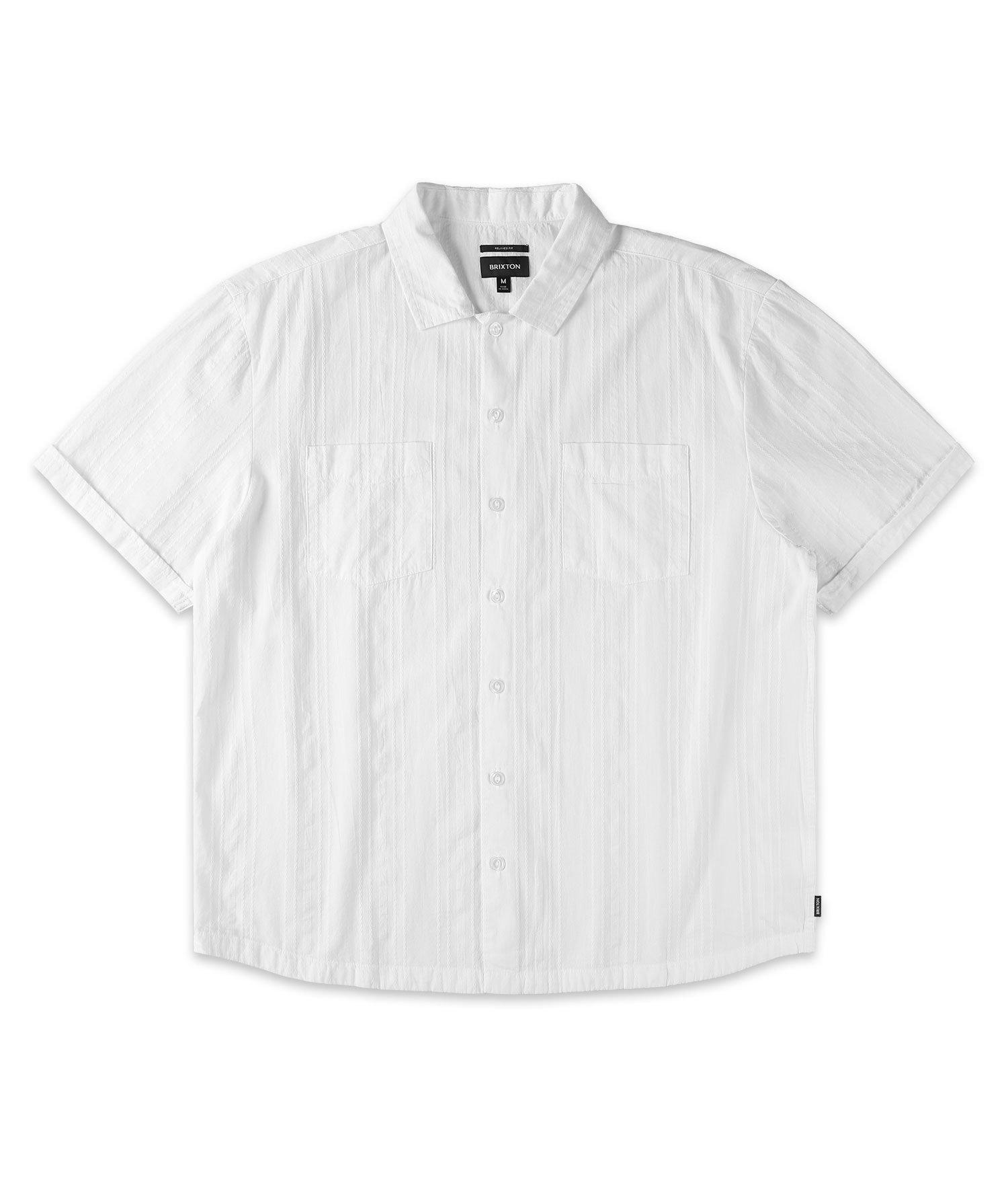 Brixton The Vintage Hemd off white jacquard stripe Herren XL
