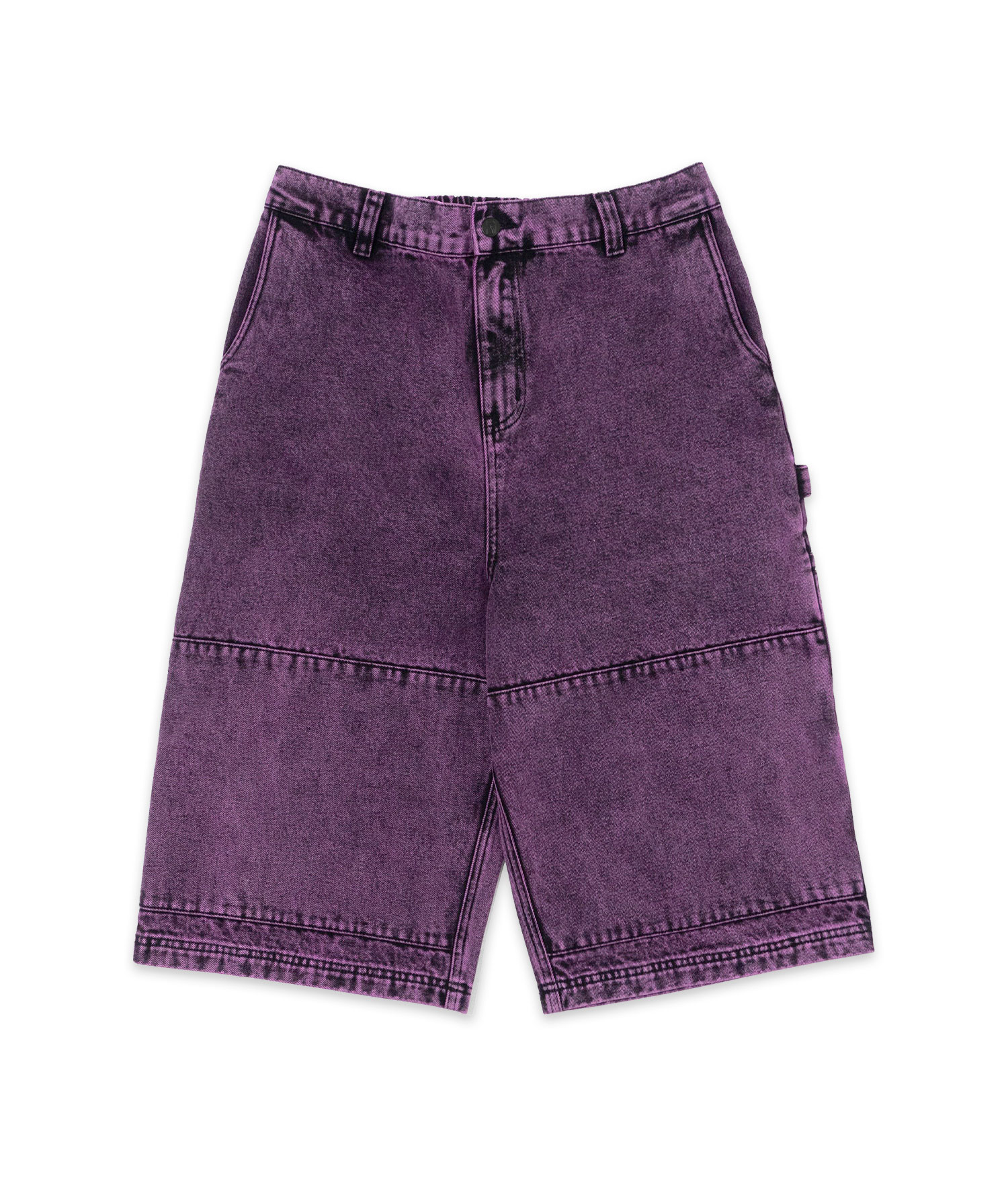Poetic Collective Sculptor Shorts purple acid denim wash Herren XL