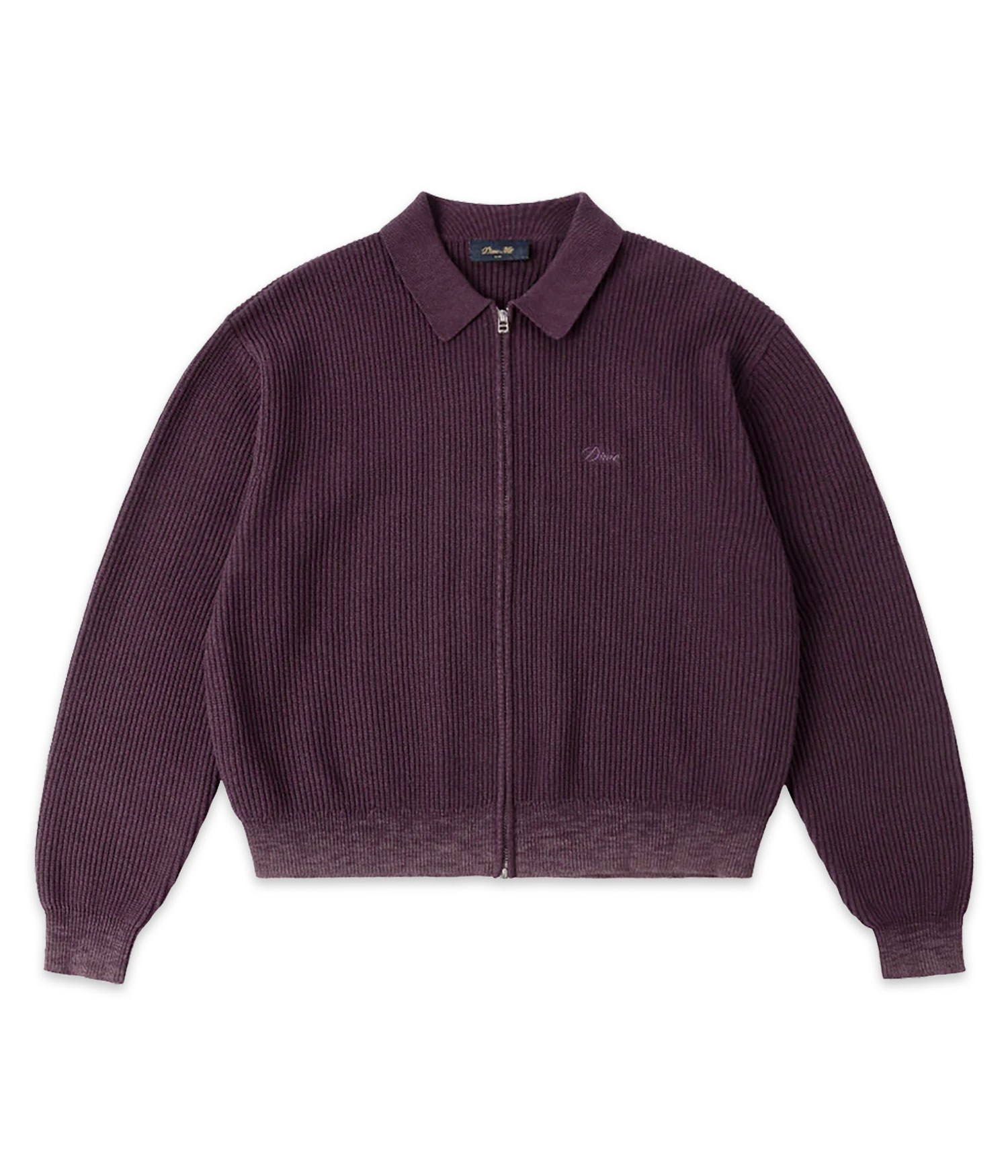 Dime Double Zip Knit Jacke wine Herren L
